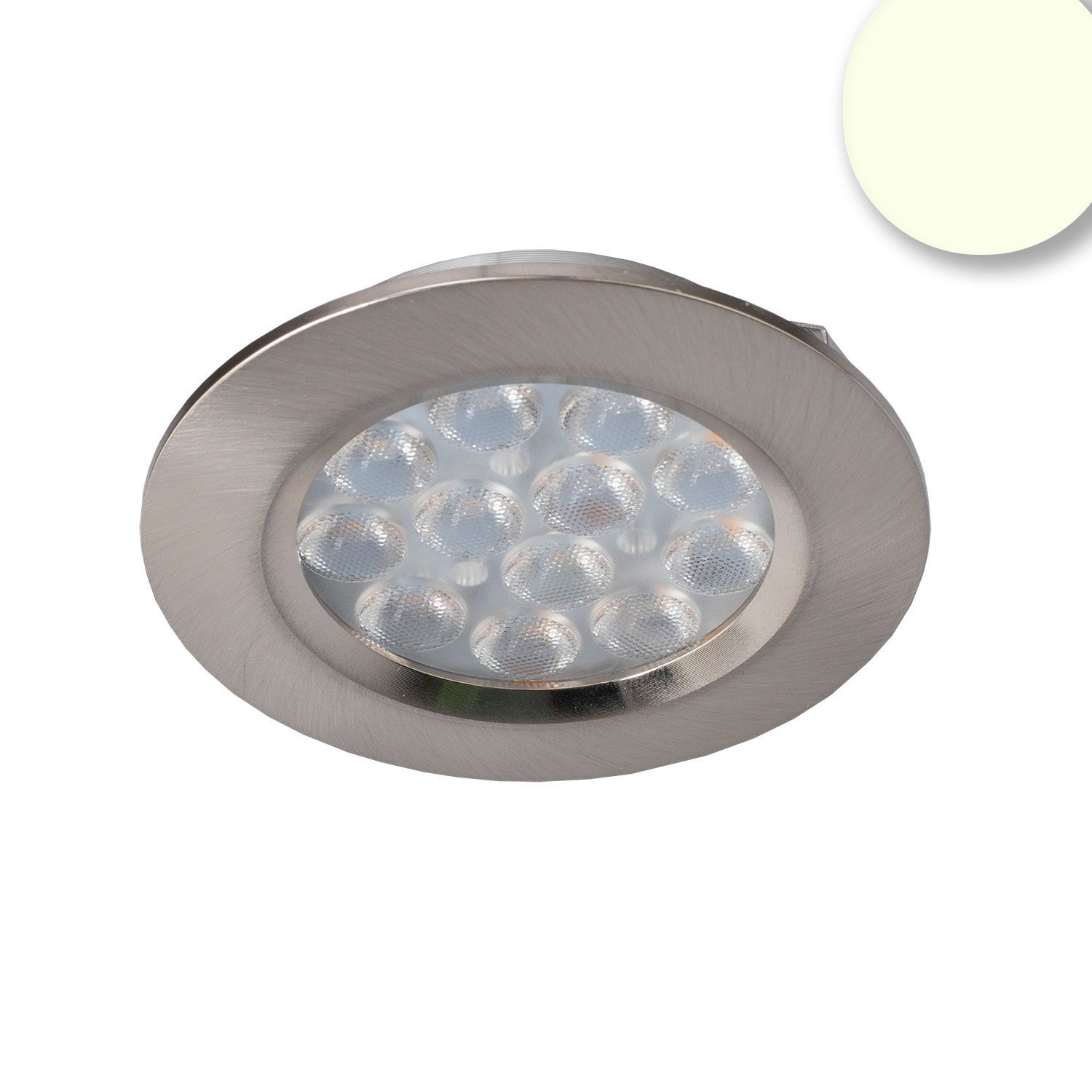 ISOLED LED Möbeleinbaustrahler MiniAMP silber, 4W, 60°, 12V DC warmweiß 3000K, dimmbar ISOLED LED Möbeleinbaustrahler MiniAMP silber, 4W, 60°, 12V DC warmweiß 3000K, dimmbar - 1