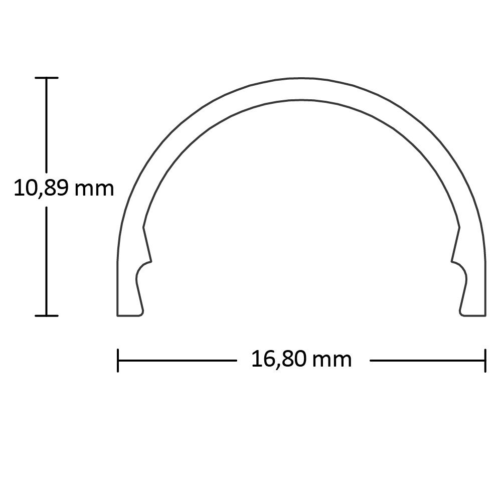 ISOLED Abdeckung COVER5 opal/satiniert 200cm für Profil SURF12 RAIL/BORDERLESS (FLAT) - 2