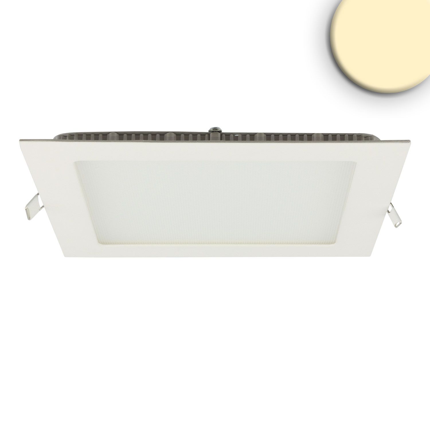 ISOLED LED Downlight, 15W, eckig, ultraflach, blendungsreduziert, weiß, warmweiß, dimmbar CRI90 - 1