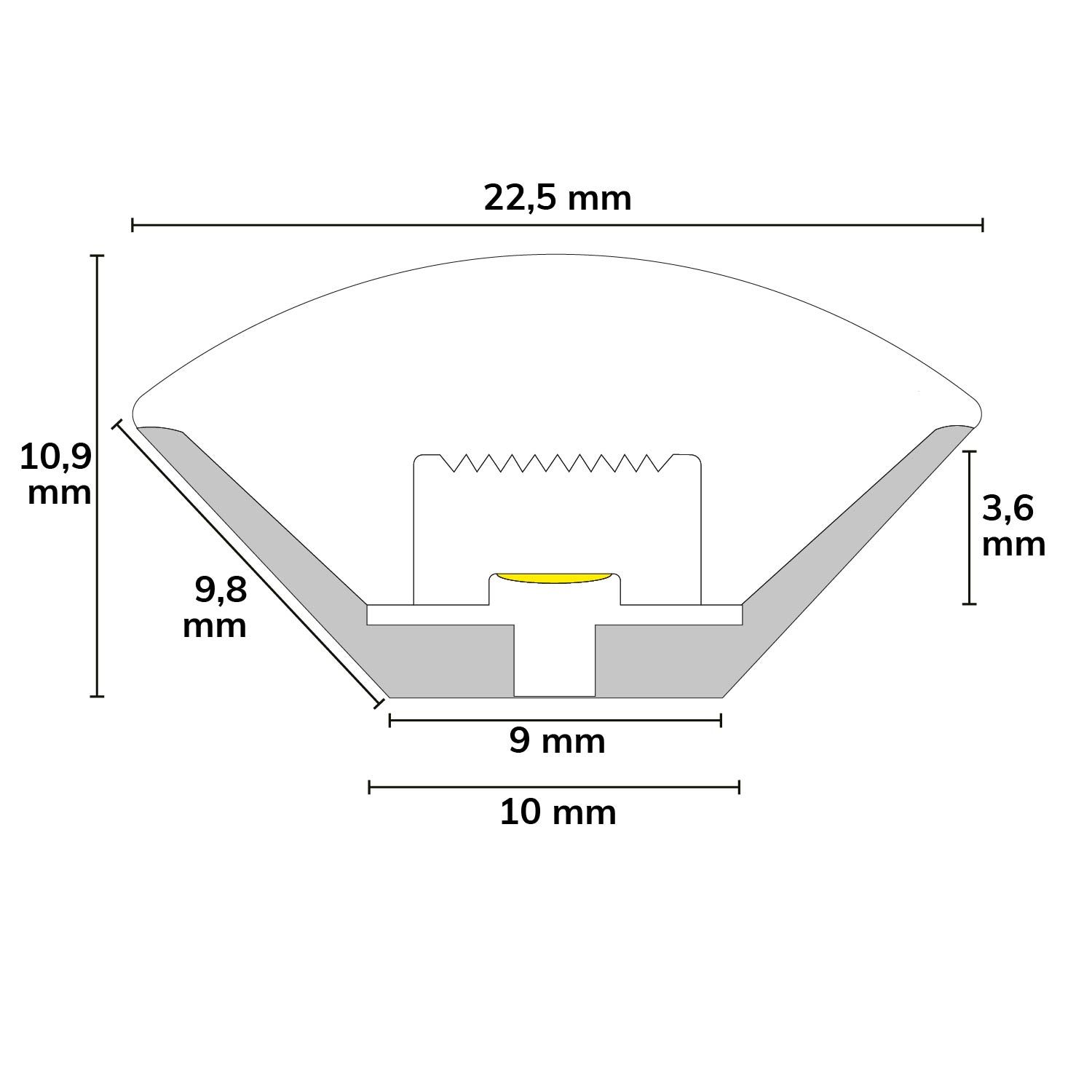 ISOLED LED NeonPRO930 Custom Flexband CORNER B22H11, 24V DC, 12W, IP54, 3000K, 240LED/m - 3