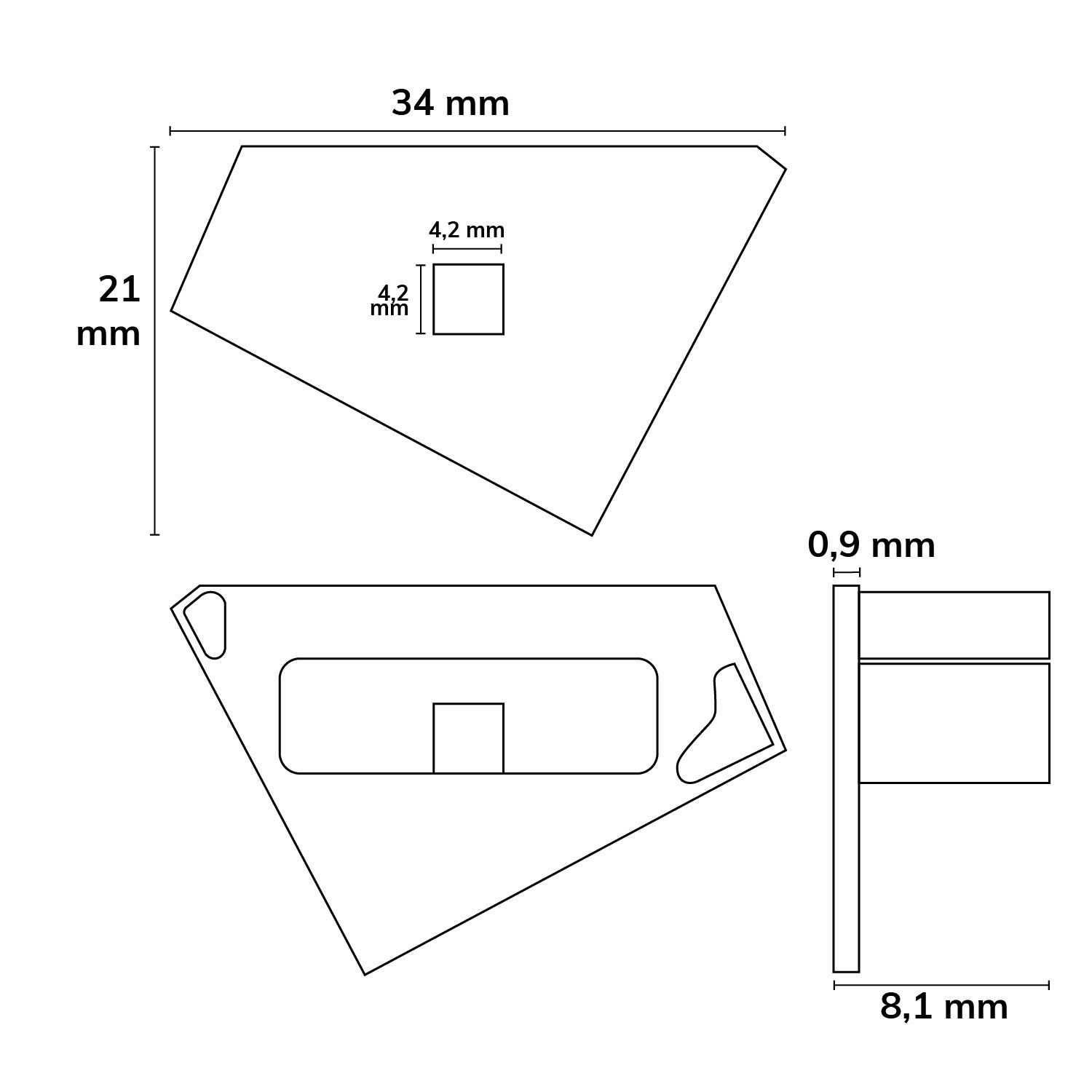 ISOLED Endkappe EC111R schwarz für Profil CORNER18 mit Kabeldurchführung, rechts 1 STK - 3