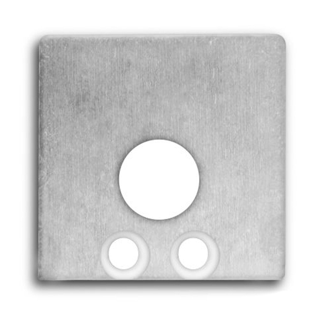 Emilum Endkappe E59 Aluminium für Profil PN8 mit Kabeldurchführung, 2 STK - Produktbild 1