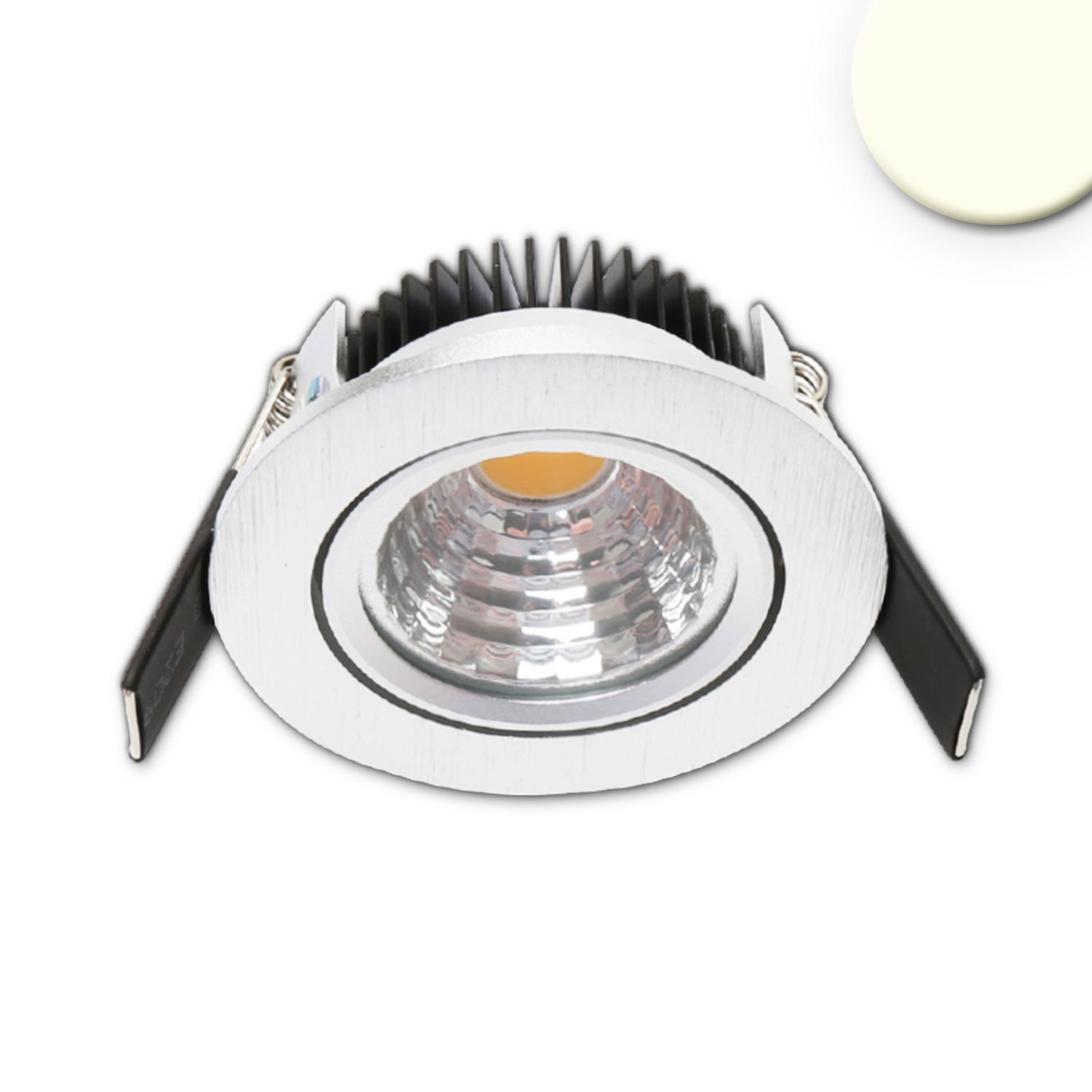 ISOLED LED Einbauleuchte 68 MiniAMP alu gebürstet 5W, 24V DC, 2700K, dimmbar - 1