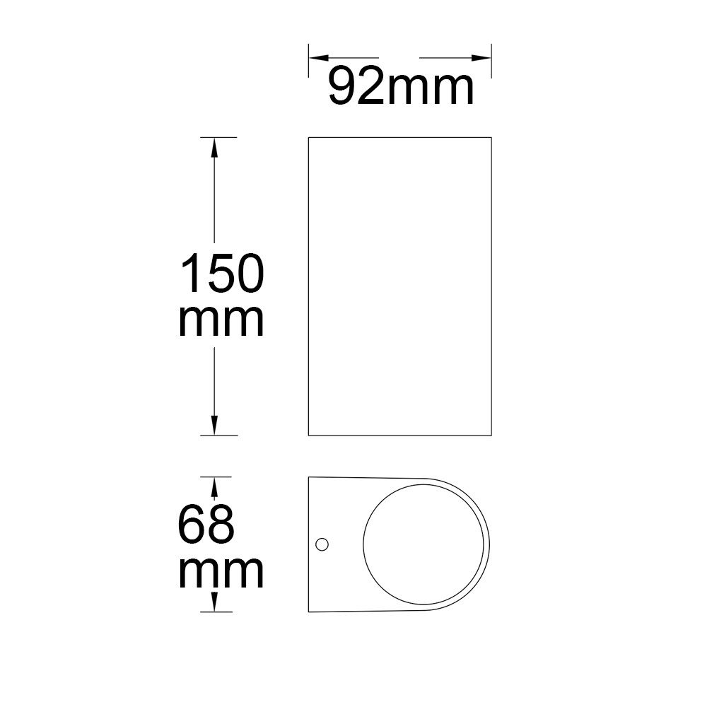 ISOLED Wandleuchte Siara Up&Down 2xGU10, IP54, anthrazit, exkl. Leuchtmittel - 3
