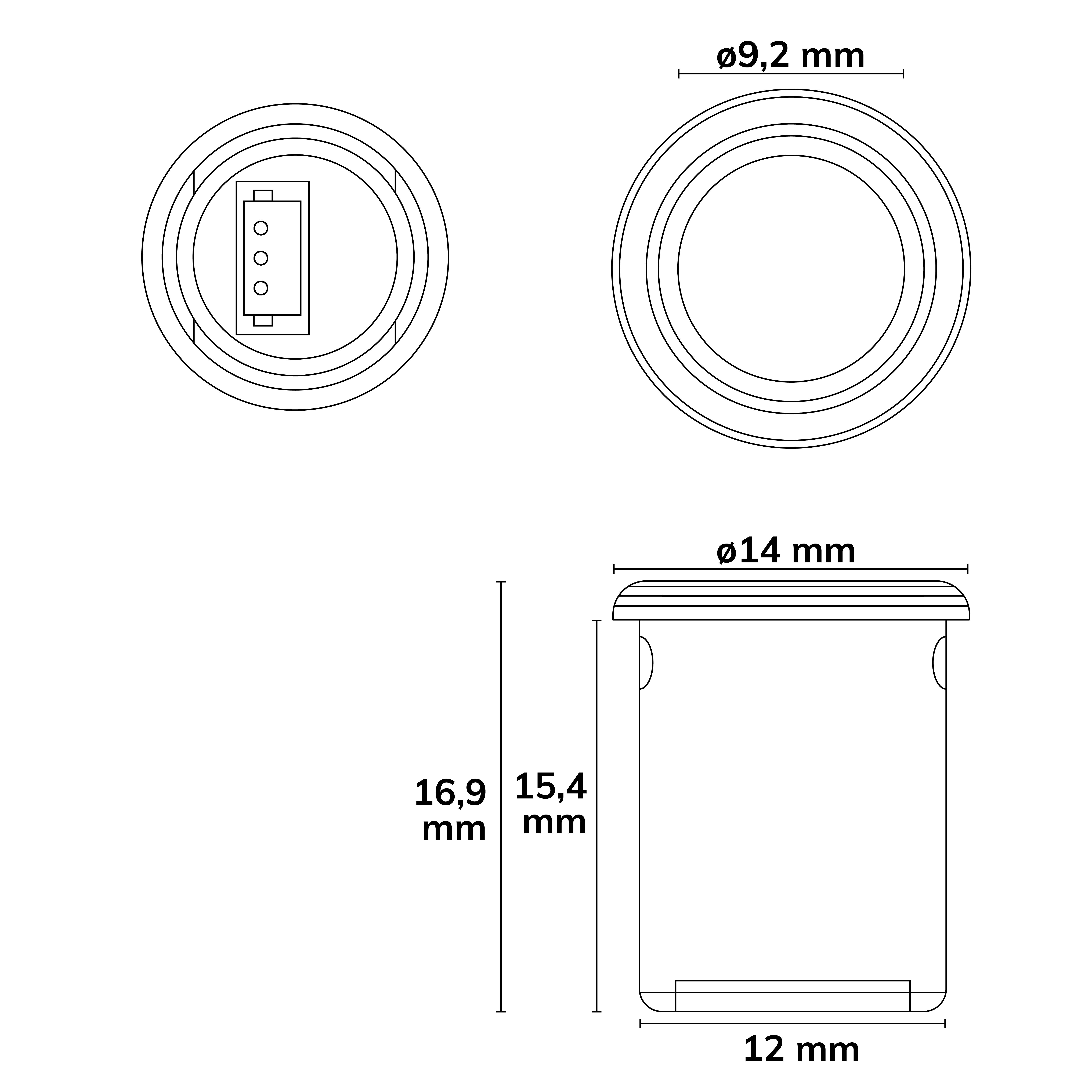 ISOLED MiniAMP Dual-Kontakt-SENSOR - für Masterport, 12-24V DC - 2