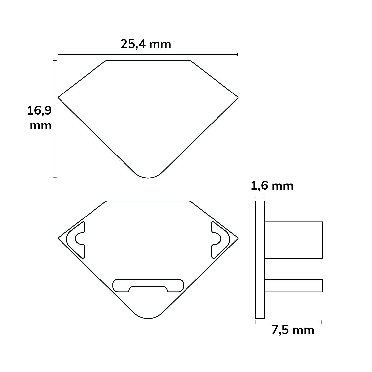 ISOLED Endkappe EC96 für Profil CORNER11n, 1 STK - 2
