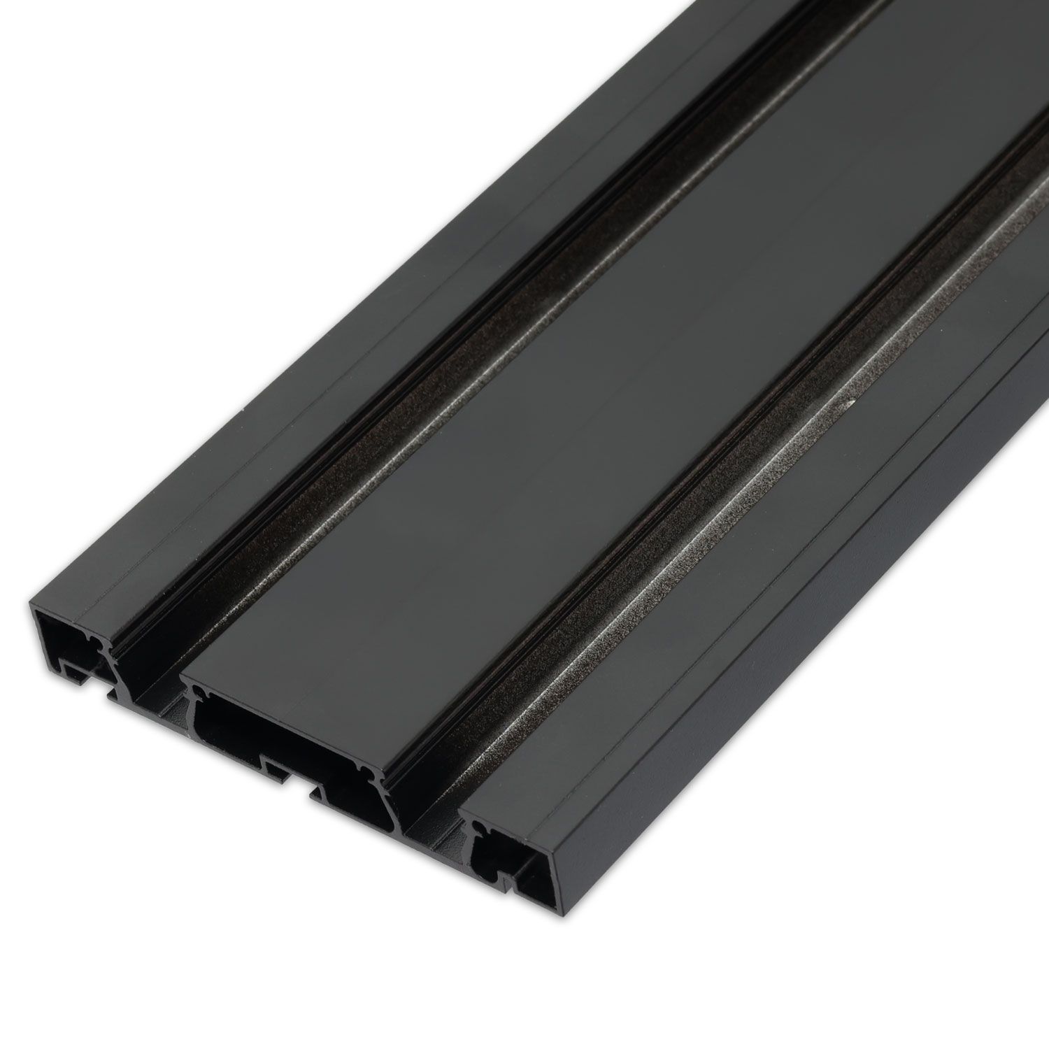 ISOLED Gardinenprofil Curtain10 DOUBLE, schwarz RAL9005, 200cm - 2