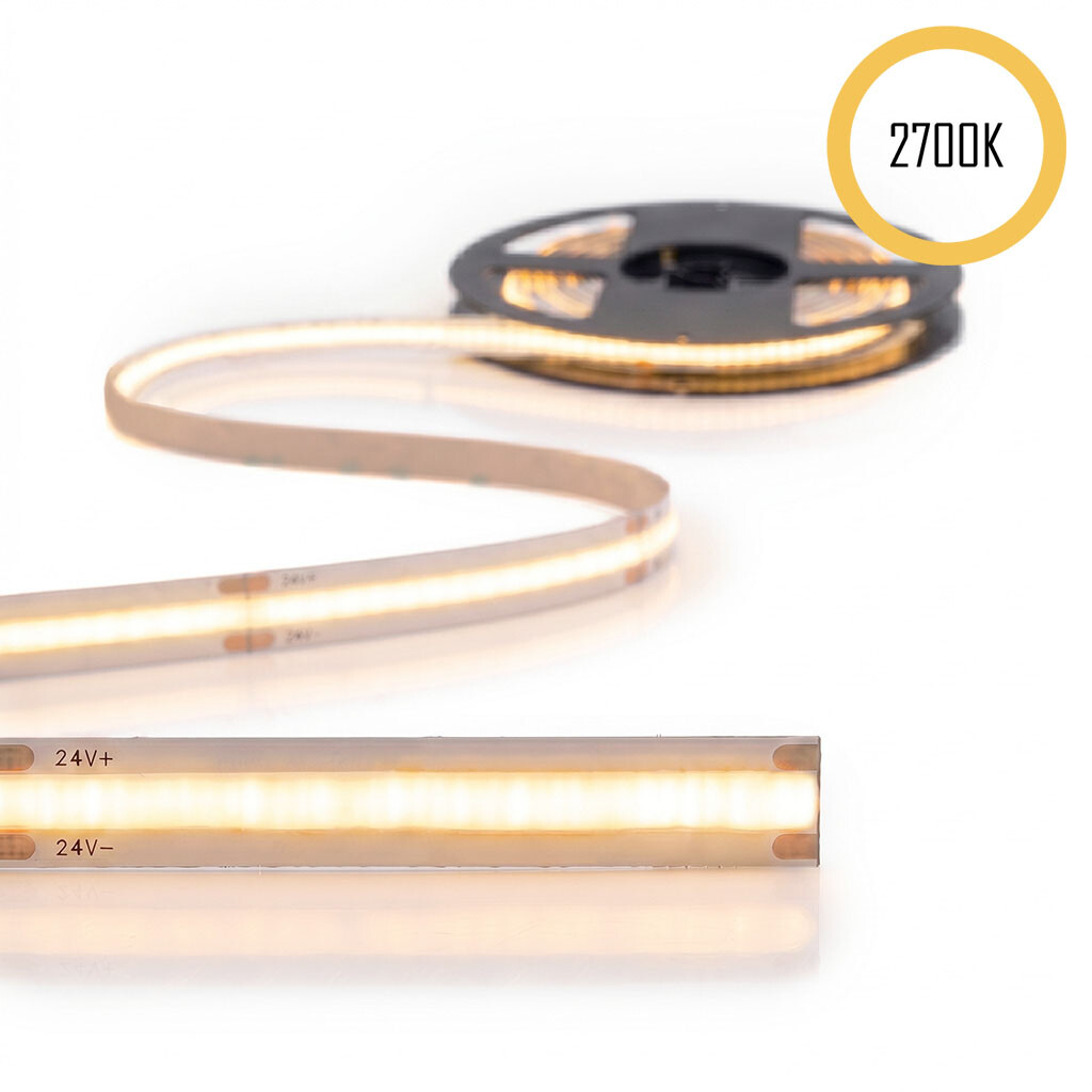 Emilum Flex COB-Stripe 24V, 14.4W, 2700K, CRI90, 480LED, IP20, 10mm - 1