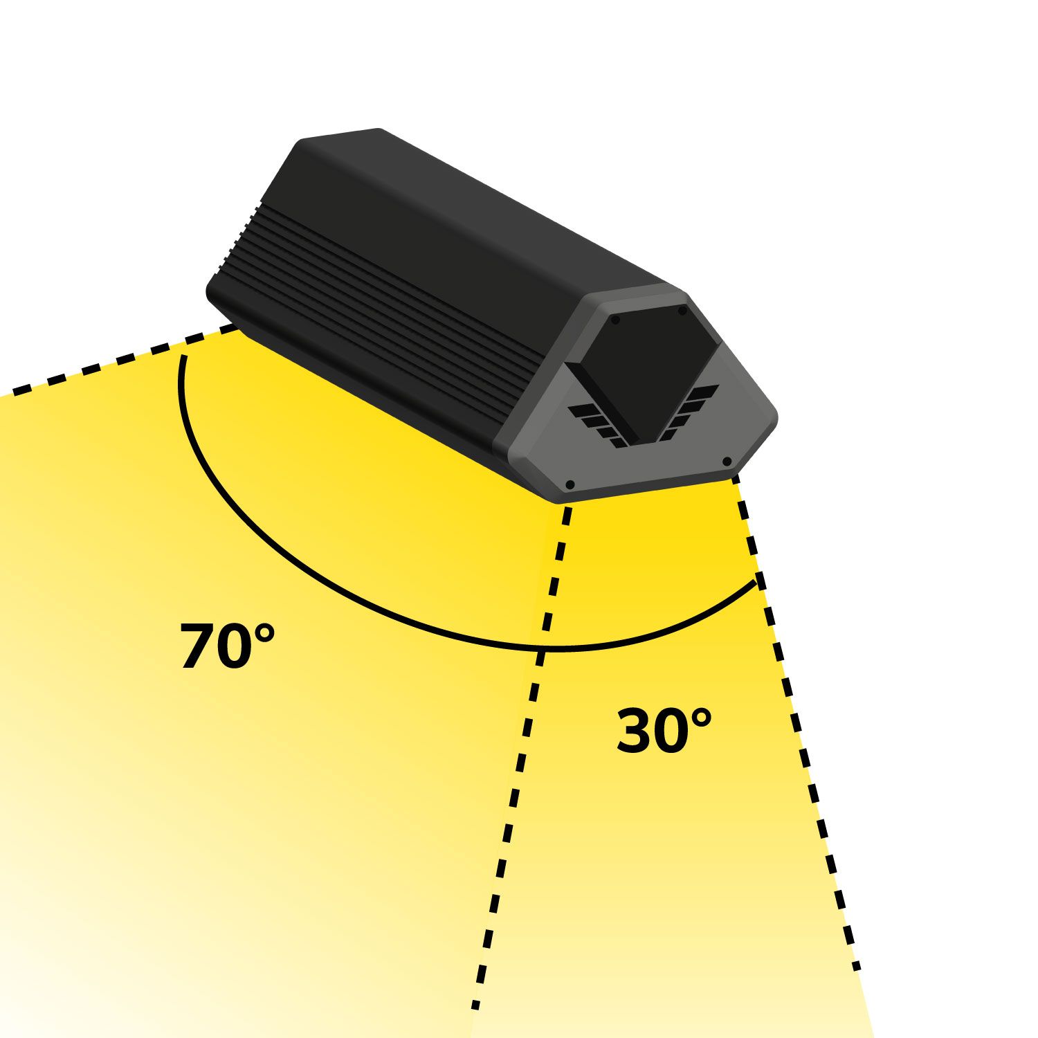 ISOLED LED Hallenleuchte LN 50W, 30x70°, IK10, IP65, 1-10V dimmbar, kaltweiß - 2