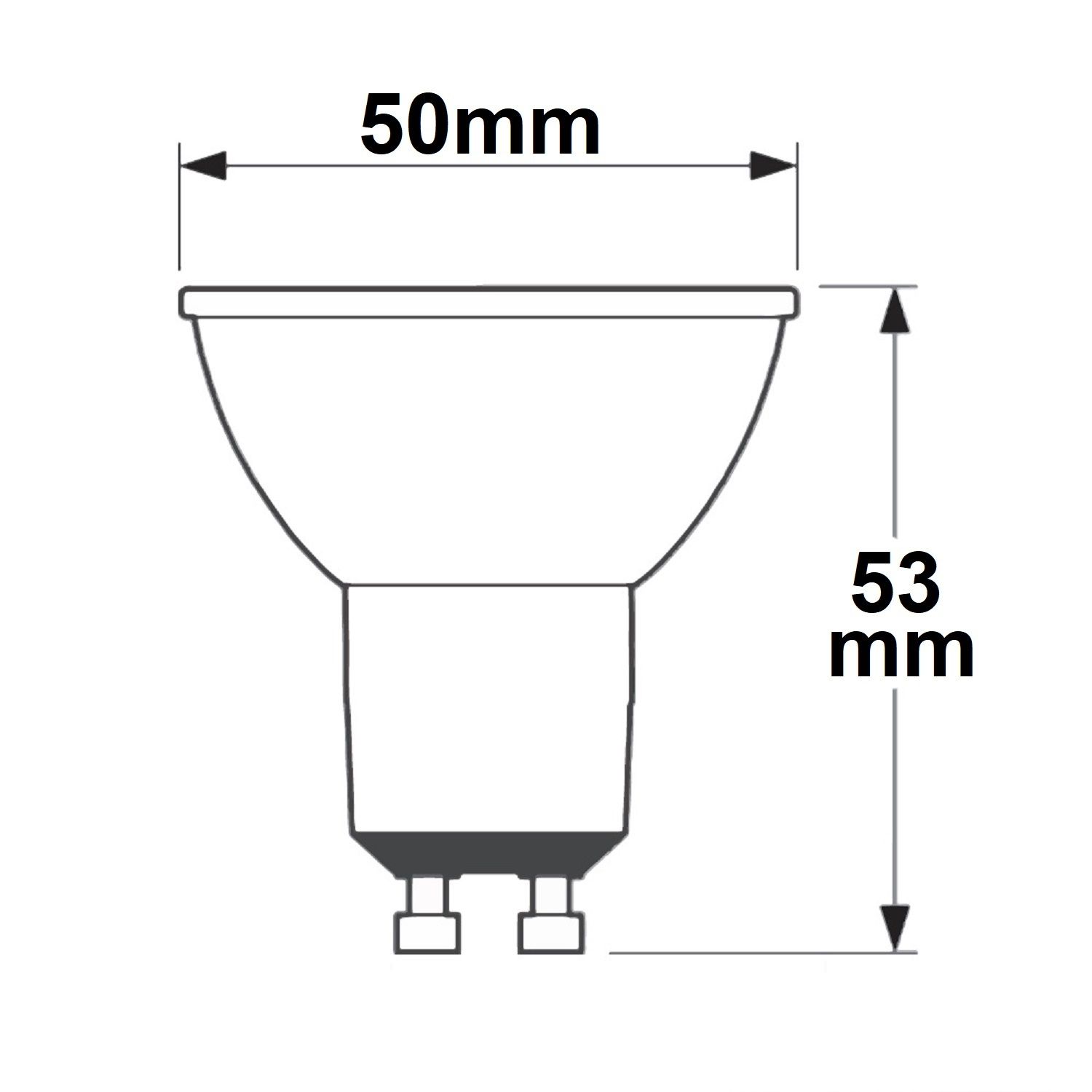 ISOLED GU10 LED Strahler SUNSET 5,5W, 60°, 2200-3000K, CRI90, Dimm-to-warm - 2