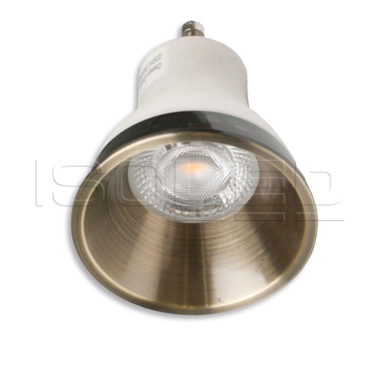 ISOLED Cover für LED Spot und LED Modul SYS-GU10, messing gebürstet, rückversetzt, UGR