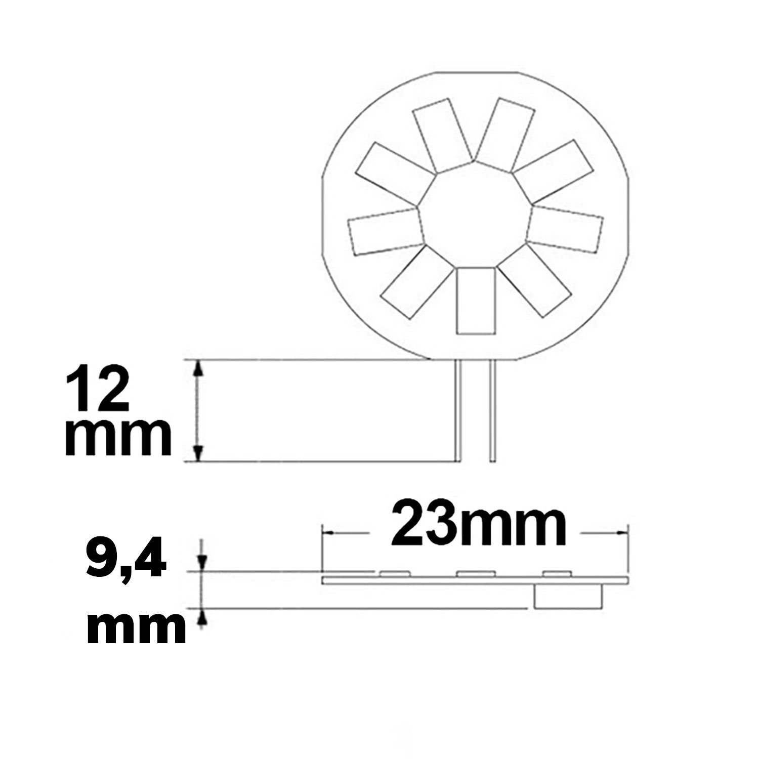ISOLED G4 LED 9SMD, 1,5W, warmweiß, Pin seitlich - 3