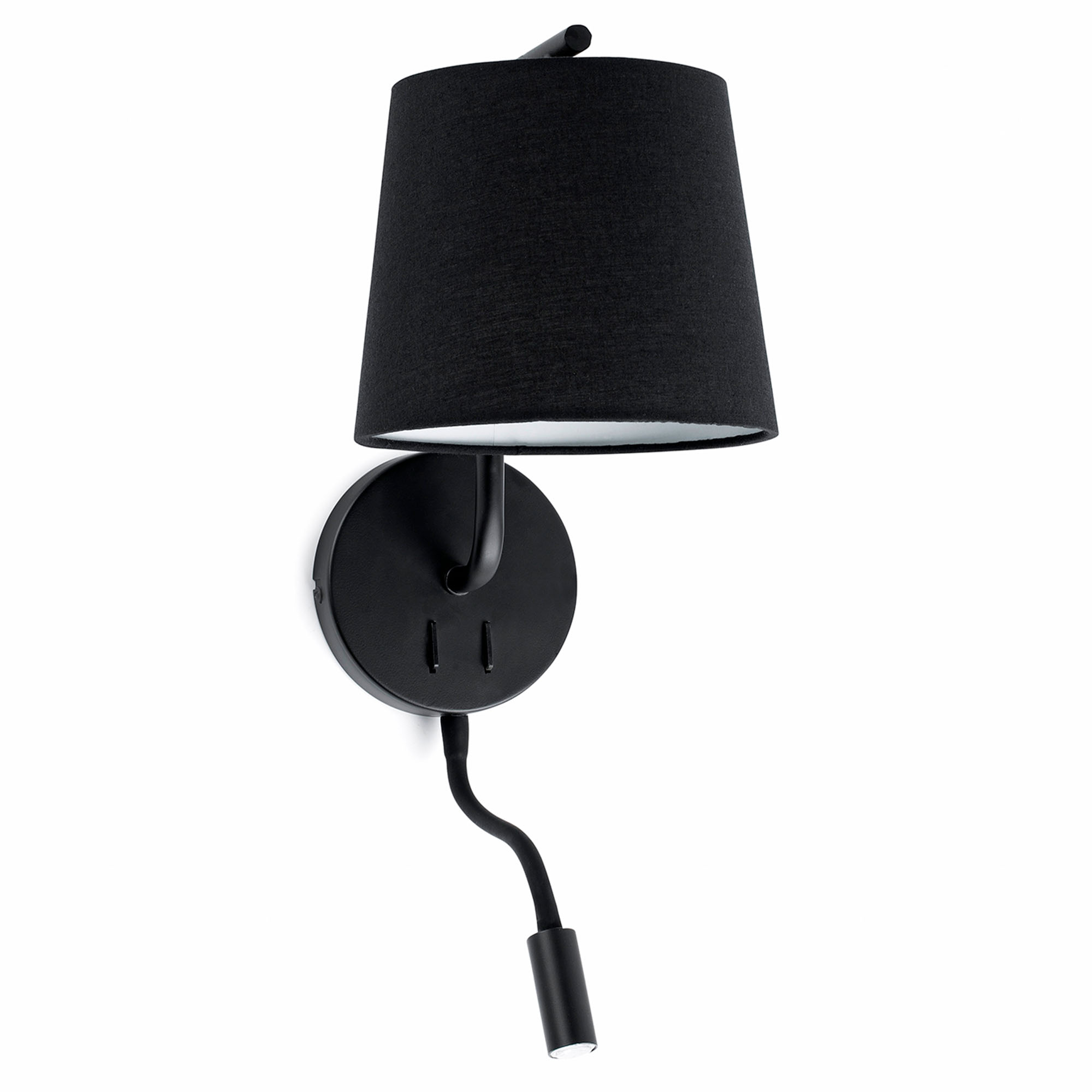 Faro BERNI Schwarze Wandleuchte mit LED-Leser Faro BERNI Schwarze Wandleuchte mit LED-Leser - Produktbild 1