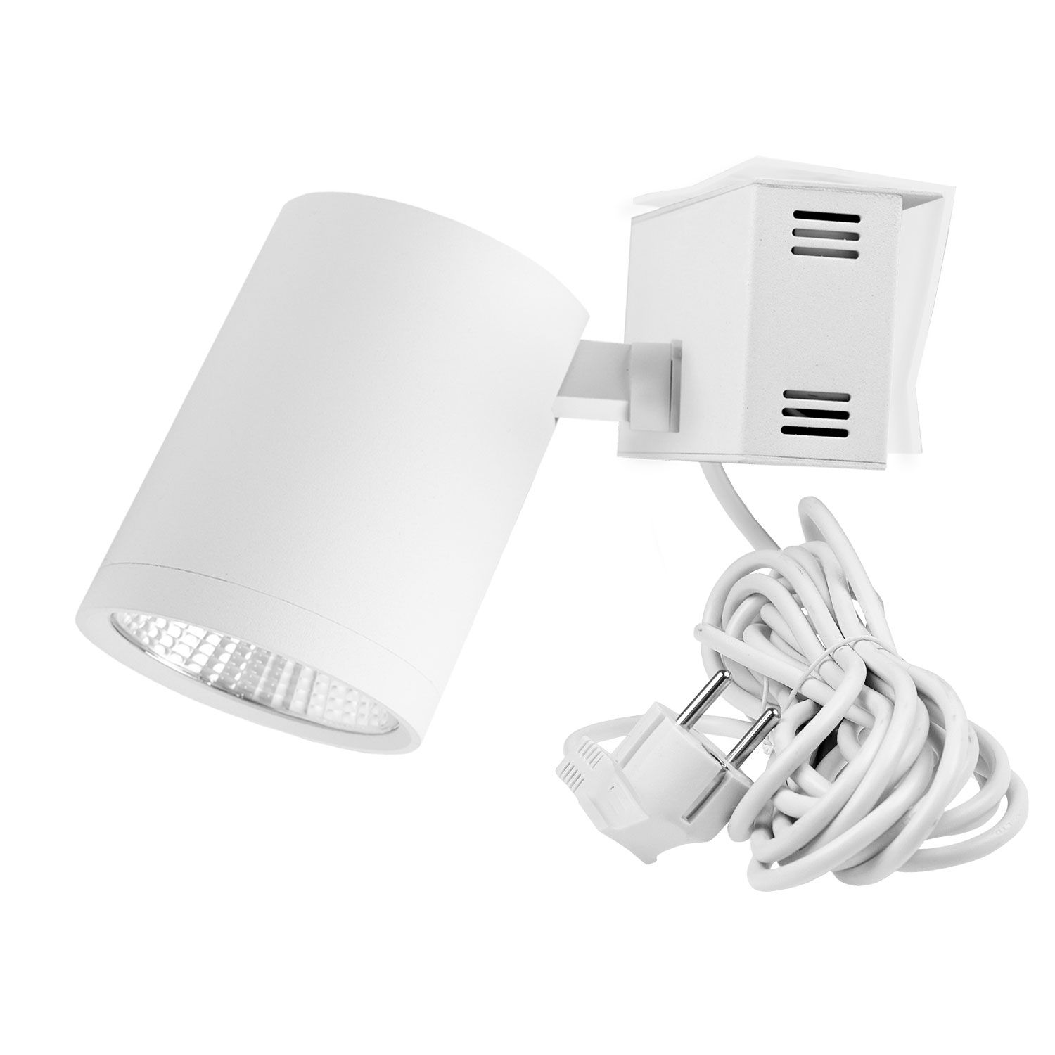 ISOLED LED Strahler mit Montagebügel und Schukostecker, 40W, 36°, schwenkbar, weiß matt, 4000K, CRI>90 - 3