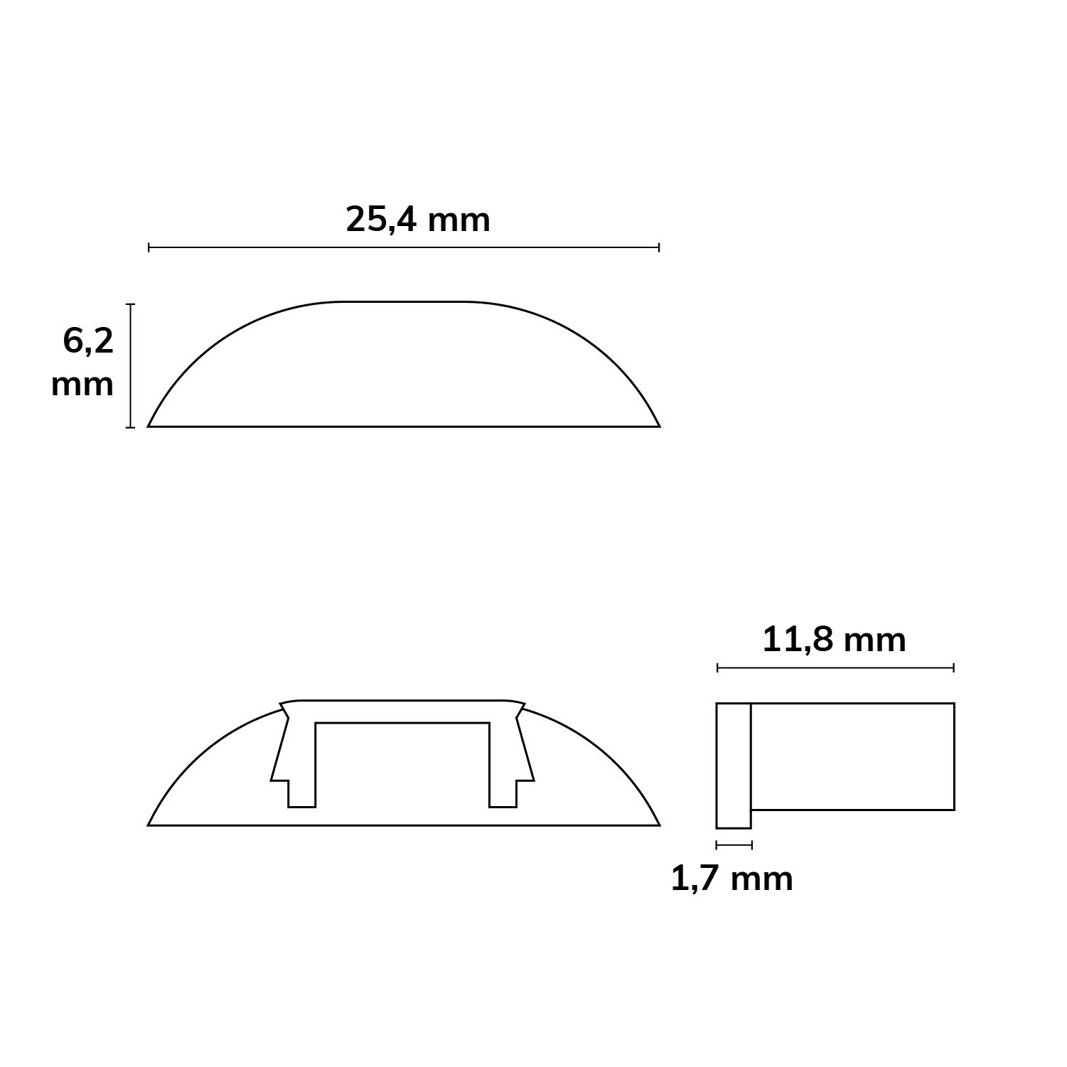 ISOLED Endkappe EC39 für Profil SURF11, 1 STK - 2