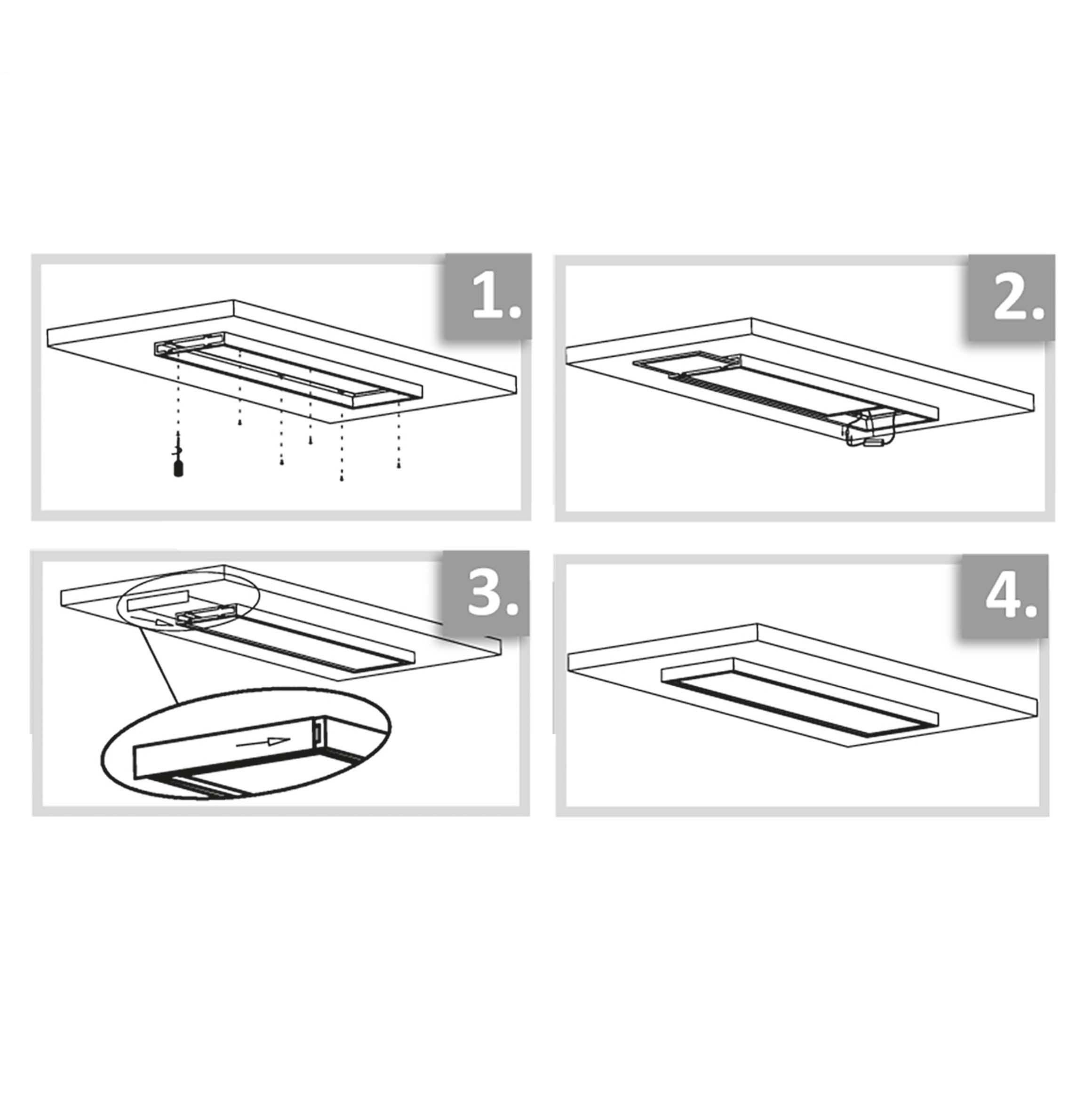 ISOLED Aufbaurahmen weiß RAL 9016, Höhe 7cm, für LED Panels 625x625, steckbare Schnellmontage - 9