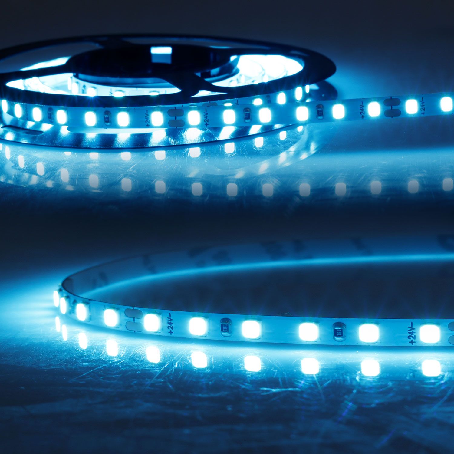 ISOLED LED HEQ MICRO Skyblue Flexband, 24V DC, 10W, IP20, 5m Rolle, 120 LED/m ISOLED LED HEQ MICRO Skyblue Flexband, 24V DC, 10W, IP20, 5m Rolle, 120 LED/m - 1