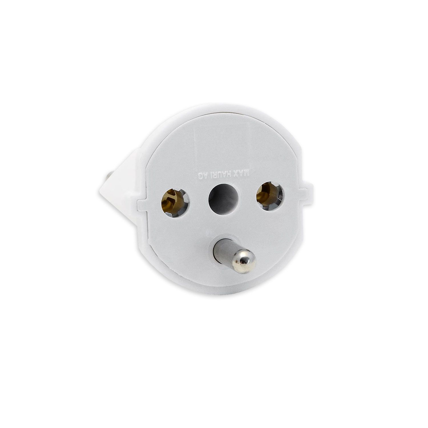 ISOLED Fixadapter CH Typ 12 auf Schuko CEE 7/7, weiß, nicht demontierbar, 10A - 2