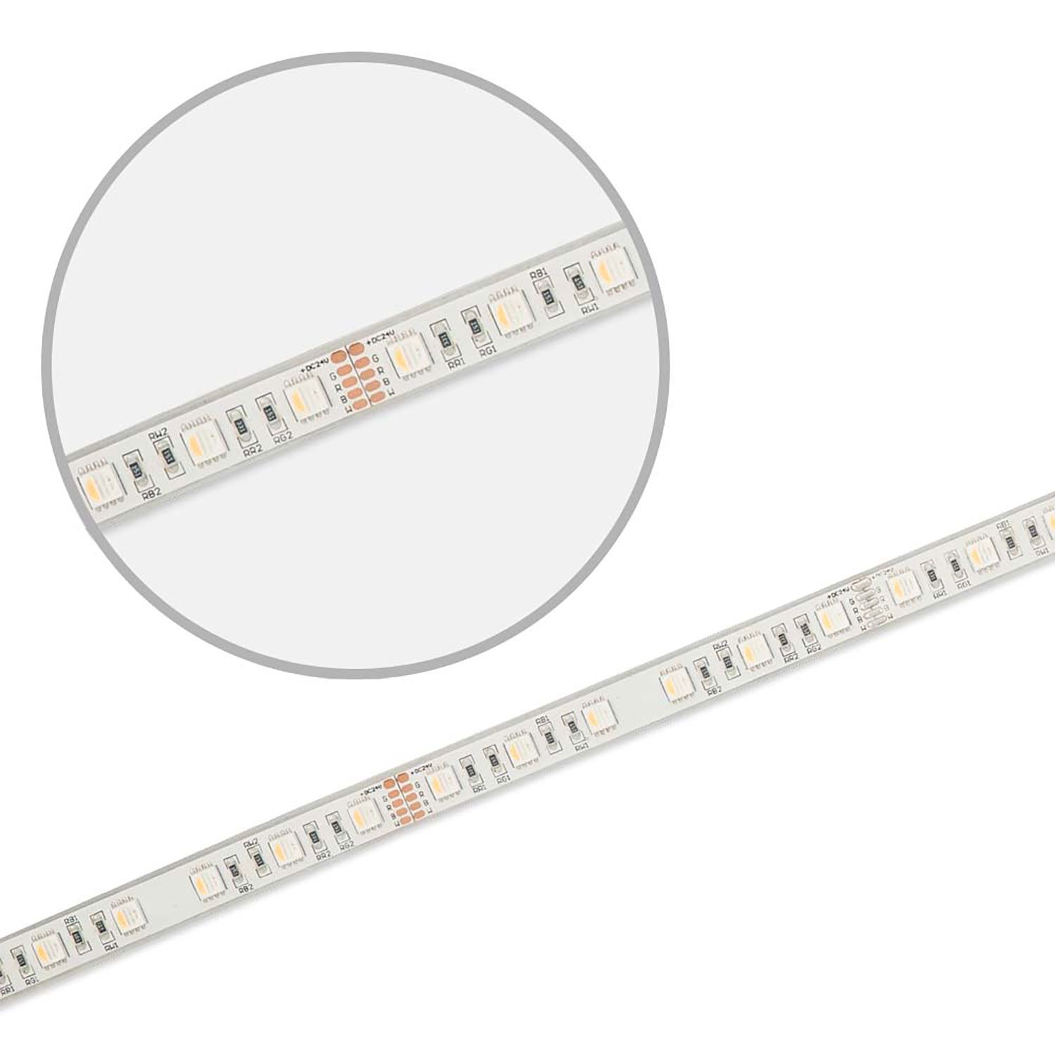 ISOLED LED AQUA RGB+WW Flexband, 24V DC, 19W, IP68, 4in1 chip, 5m Rolle, 60 LED/m - 2