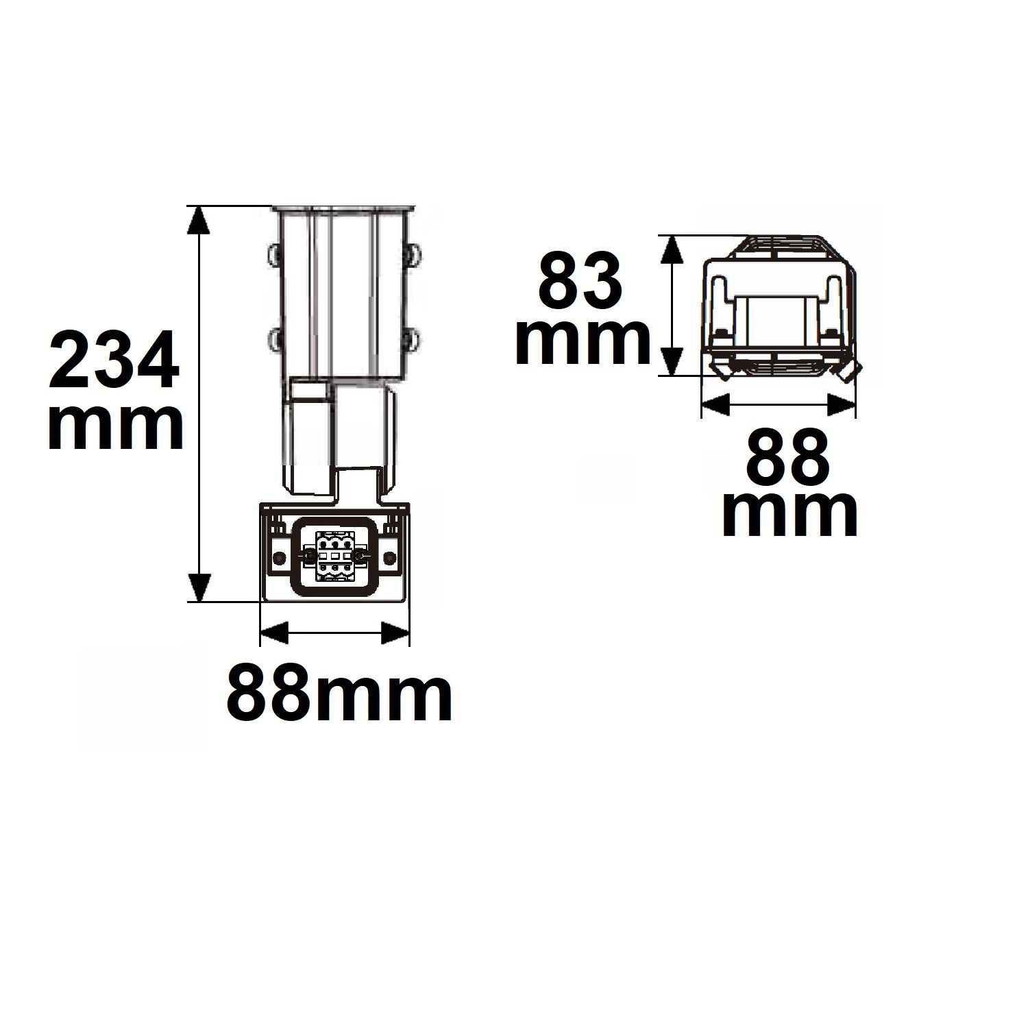 ISOLED Mastadapter DN60 mit variablem Winkel für Street Light Modul EM145 - 3