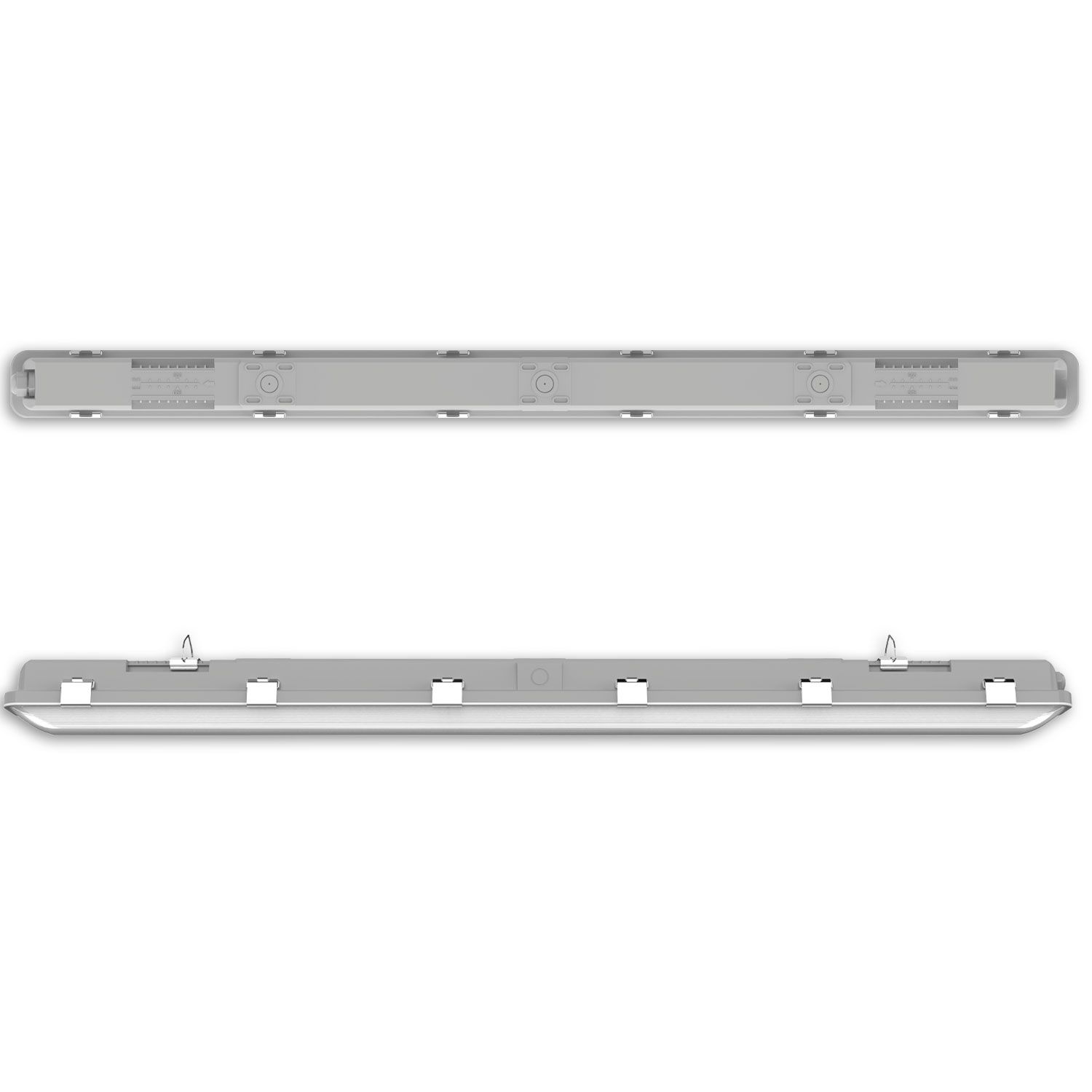 ISOLED LED Wannenleuchte SL 150cm, IP66, PowerSwitch 36-57W, 140lm/W, 4000K - 5