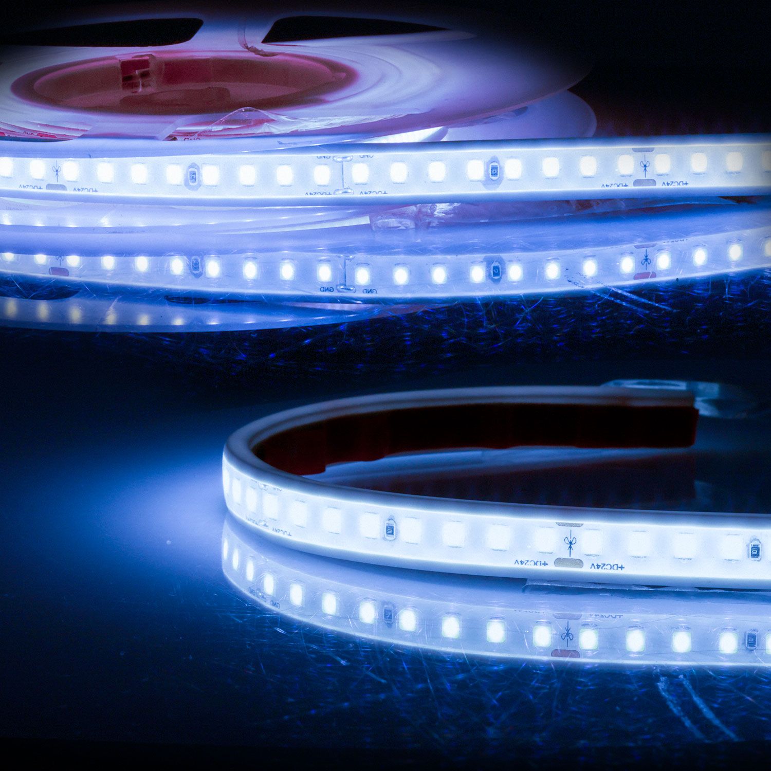 ISOLED LED AQUA960 PU Linear Flexband, 24V DC, 12W, IP68, 6000K, 135 lm/W, 5m Rolle, 160 LED/m - 1