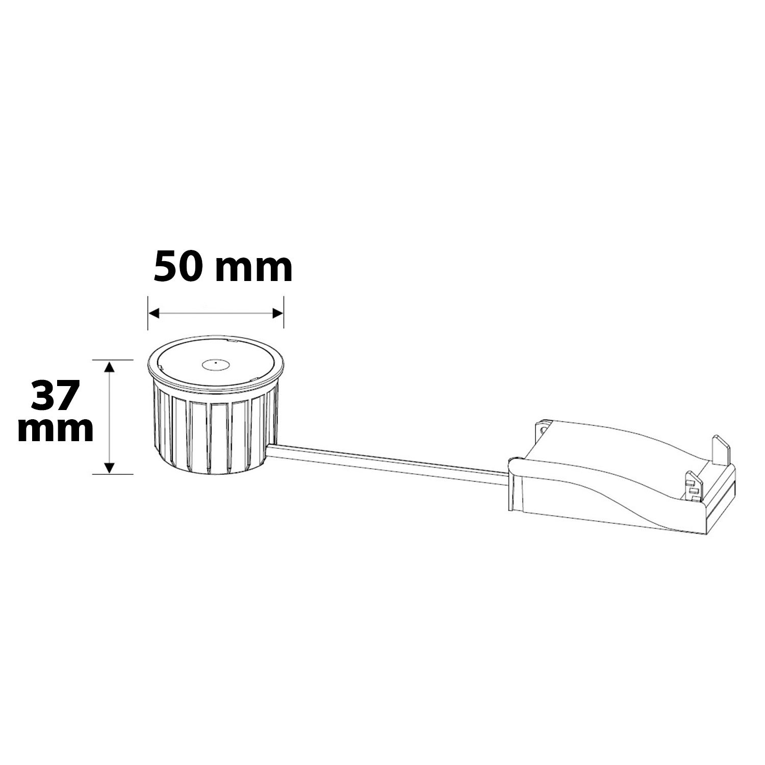 ISOLED LED Spot GU10, 5W, 38°, 3000K, externe Anschlussbox, dimmbar - 3