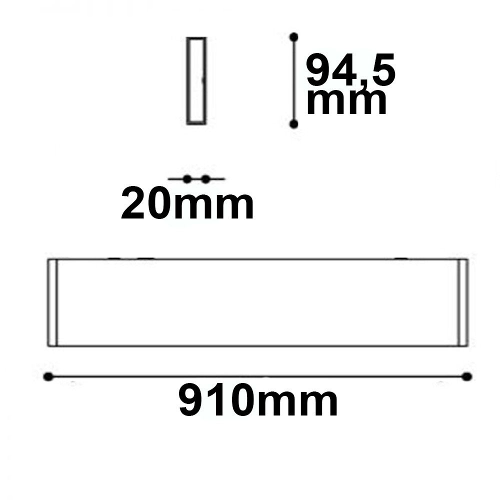 ISOLED LED Wandleuchte Linear Up&Down 900, 910mm, 30W, IP40, schwarz, warmweiß - 3