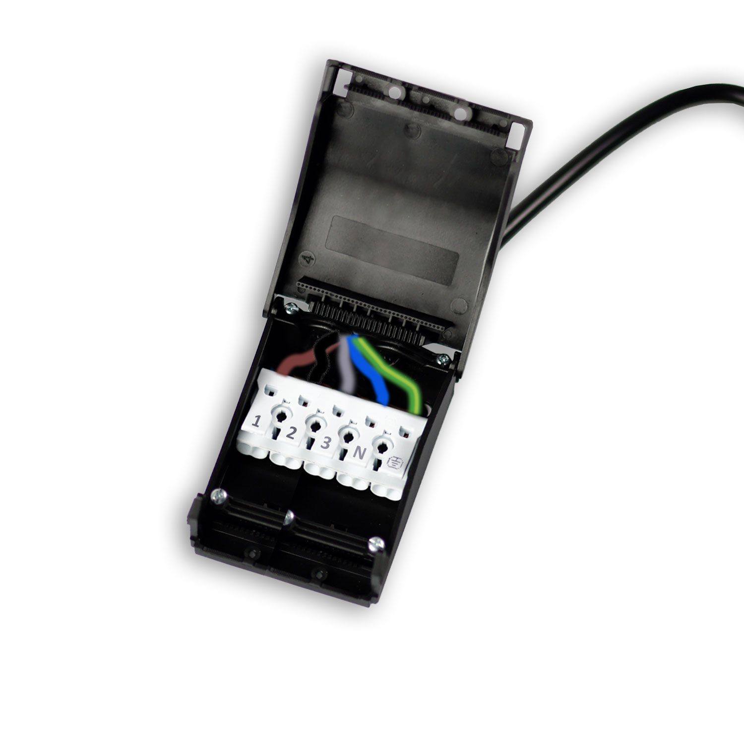ISOLED Anschlussbox 2x5-polig, 0,5-2,5mm², max. 450V/16A zur Durchverkabelung, mit 30cm Anschlussleitung - 1