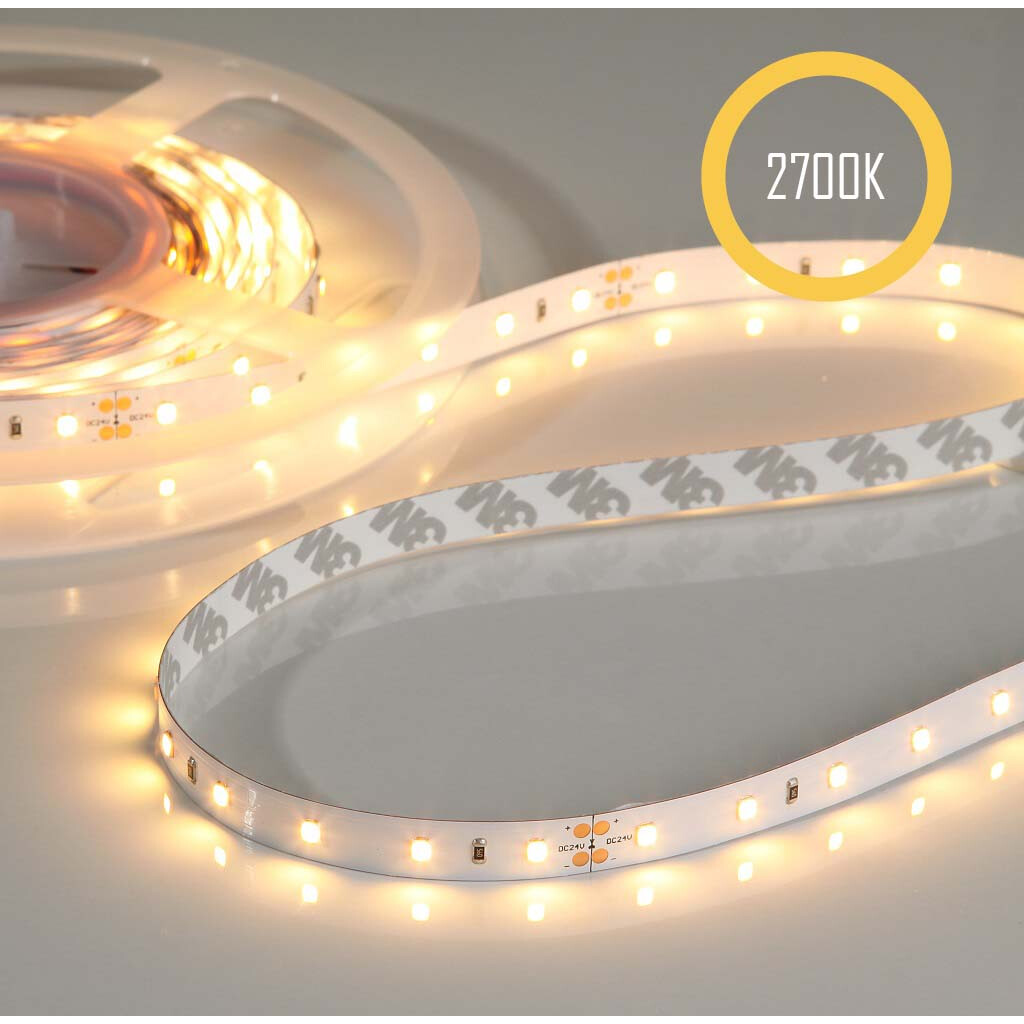 Emilum Flex Stripe 24V, 14.4W, 2700K, CRI90, 60LED, IP20, 10mm Emilum Flex Stripe 24V, 14.4W, 2700K, CRI90, 60LED, IP20, 10mm - Produktbild 1