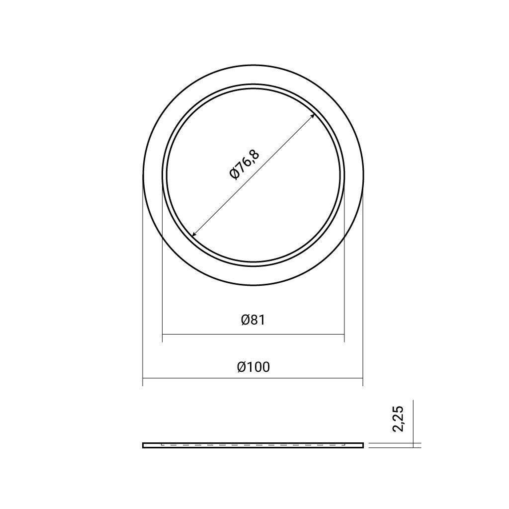 Emilum Adapter-Ring für 10W Spot 100mm Schwarz - 4