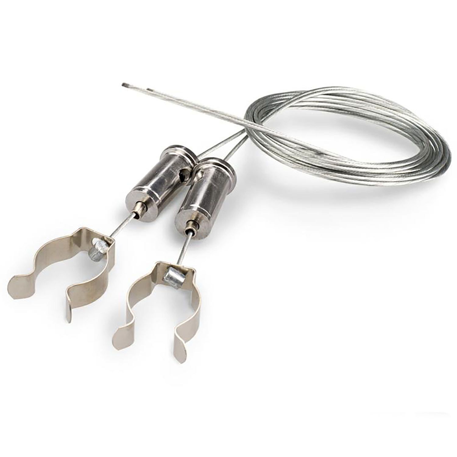ISOLED Seilabhängung (2 Stk) für T8 Röhren mit Deckenverschraubung inkl. Stahlseile 1,5m und Clips - 1