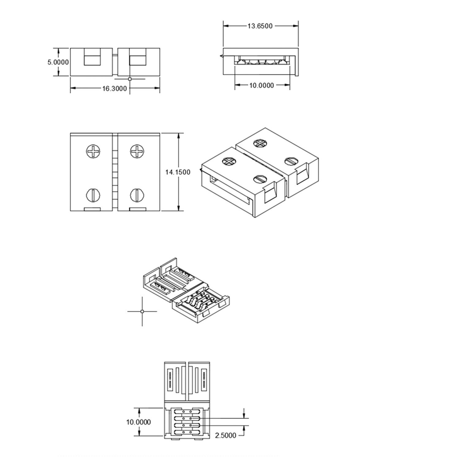 ISOLED Clip-Verbinder (max. 5A) C1-410 für 4-pol. IP20 Flexstripes mit Breite 10mm, Pitch >12mm - 2