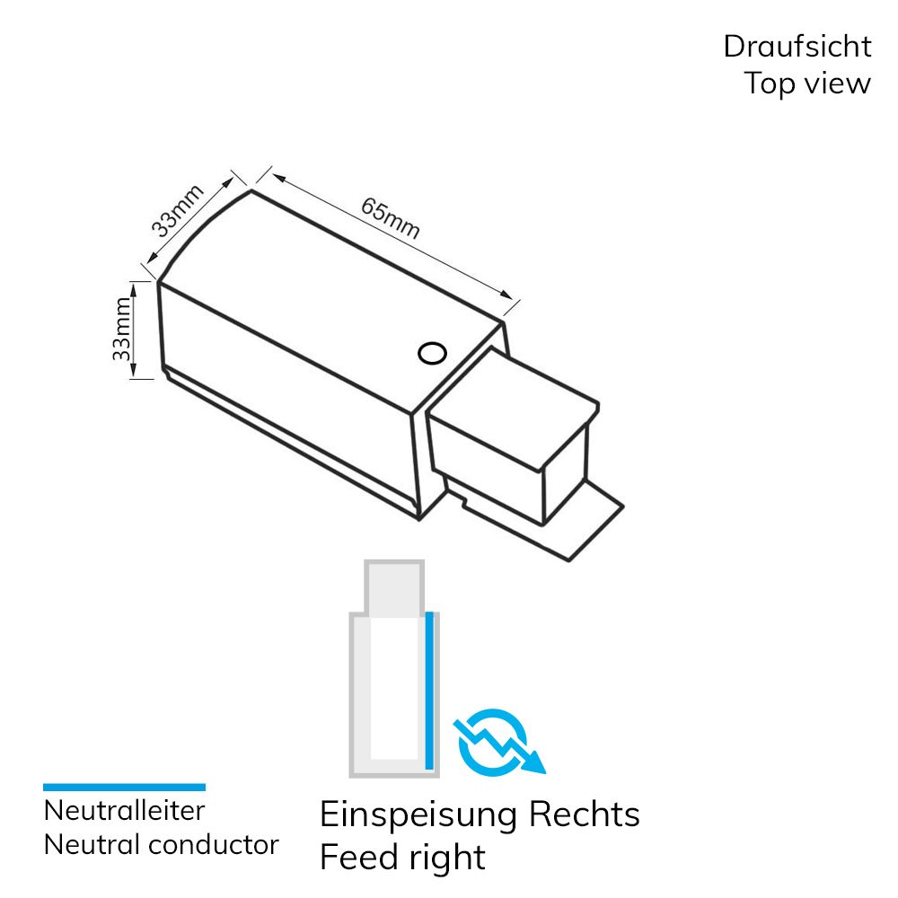 ISOLED 3-Phasen S1 Seiten-Einspeisung N-Leiter rechts, Schutzleiter links, schwarz - 2