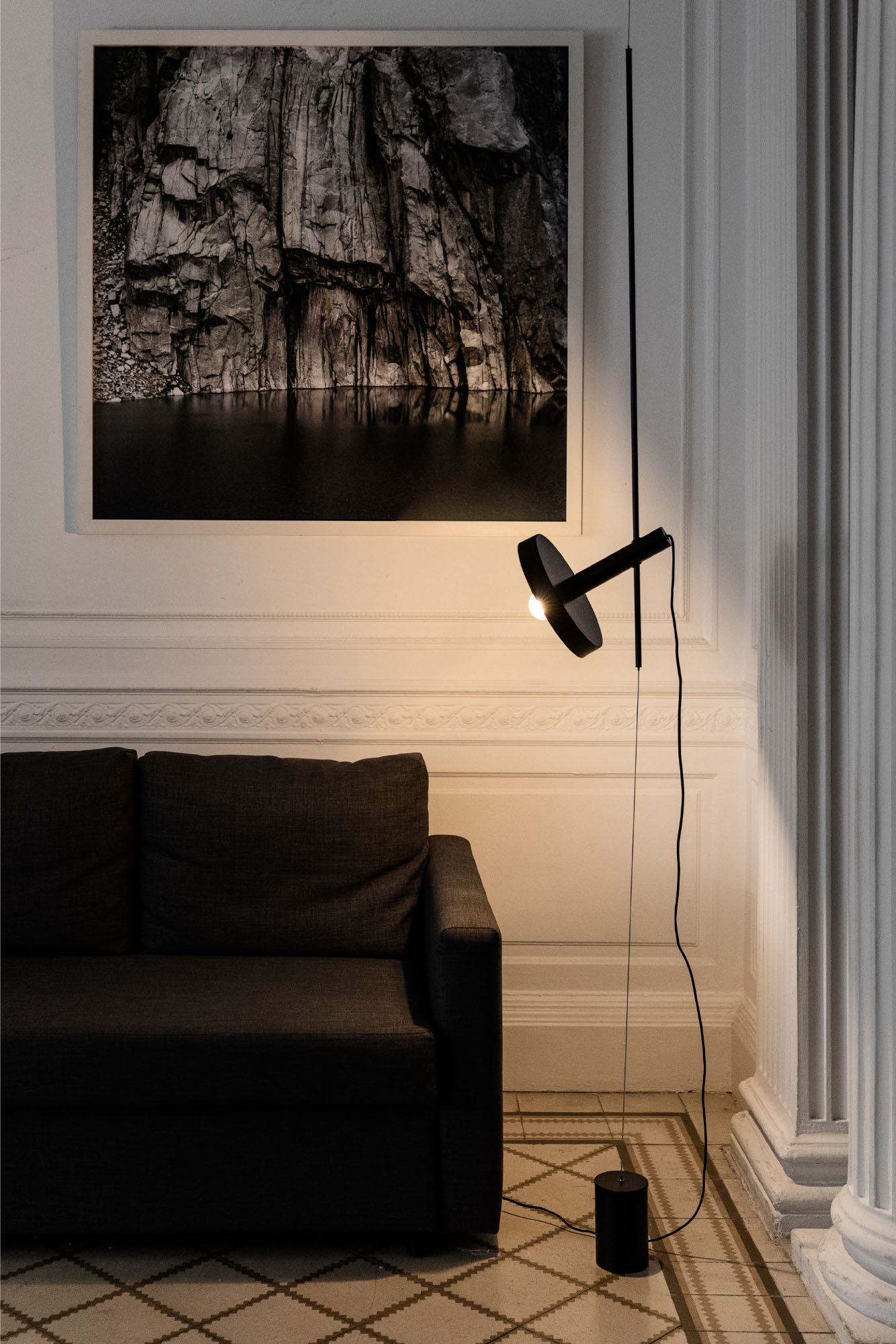 Faro WHIZZ Schwarz/goldene Wohnzimmer-Hänge-/Standleuchte - 4