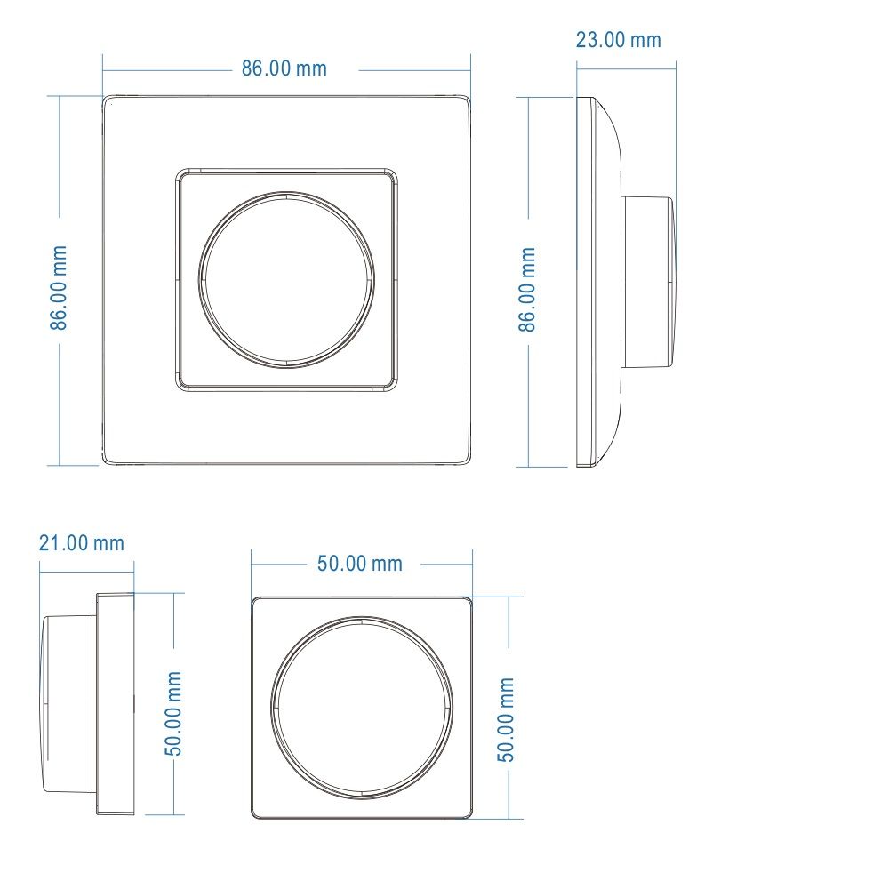 ISOLED Sys-Pro weißdynamische 1 Zone Aufbau-Drehknopf-Fernbedienung mit Batterie - 3