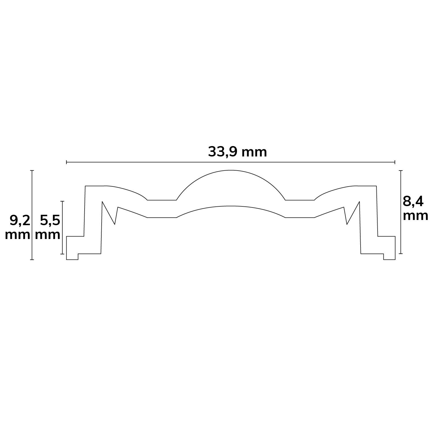 ISOLED Linsen-Einschubcover C67, Abstrahlwinkel 60°, 1176mm, für LAMP30 V2 Profil - 3