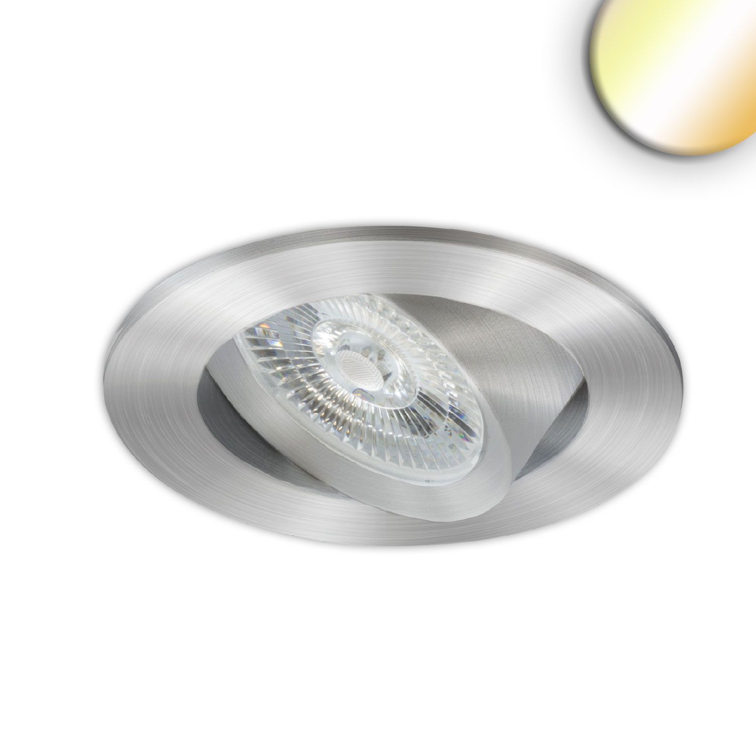 ISOLED LED Einbauleuchte Slim68 Alu gebürstet, rund, 6W|6W, 24V DC, weißdynamisch 2700-5700K ISOLED LED Einbauleuchte Slim68 Alu gebürstet, rund, 6W|6W, 24V DC, weißdynamisch 2700-5700K - 1