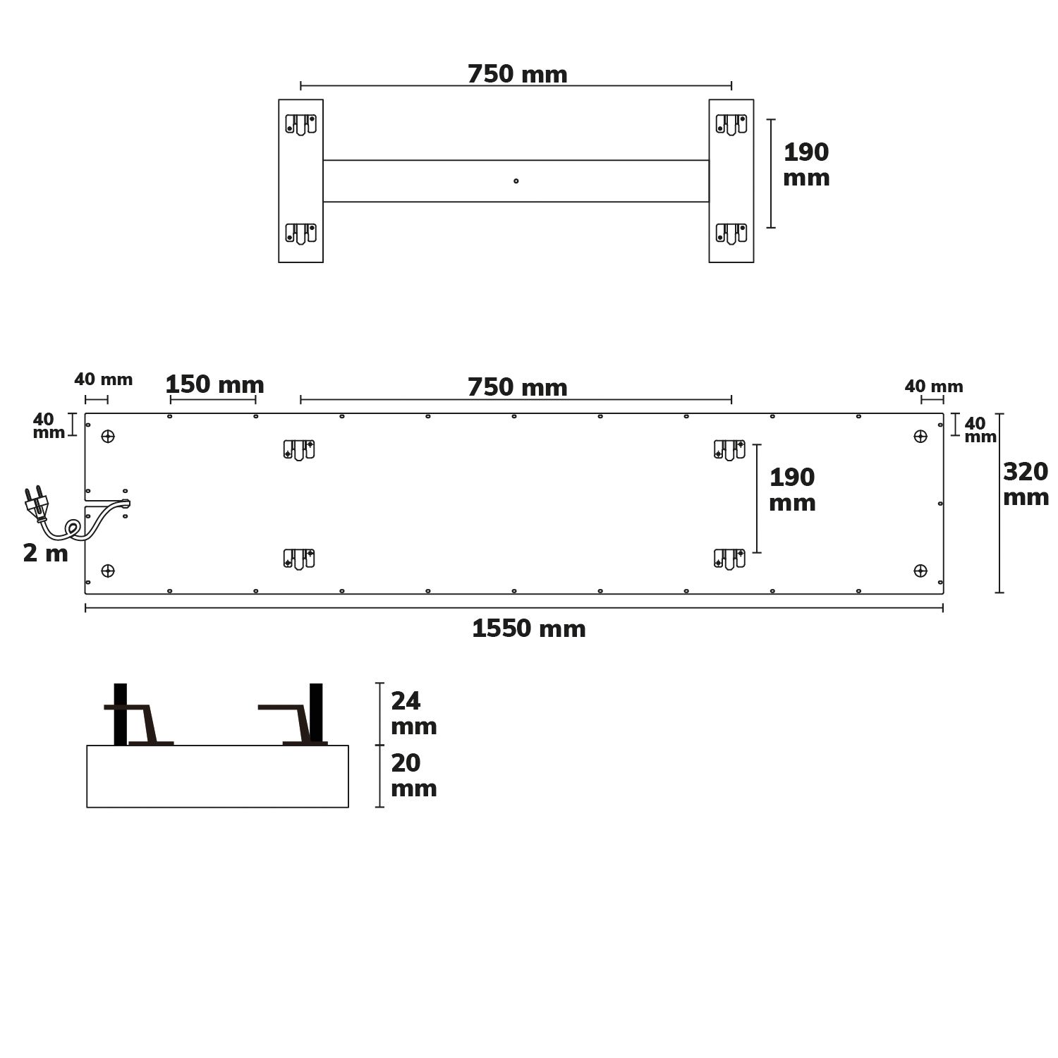 ISOLED Infrarot-Panel BEST STANDARD 320x1500mm, 440W - 3