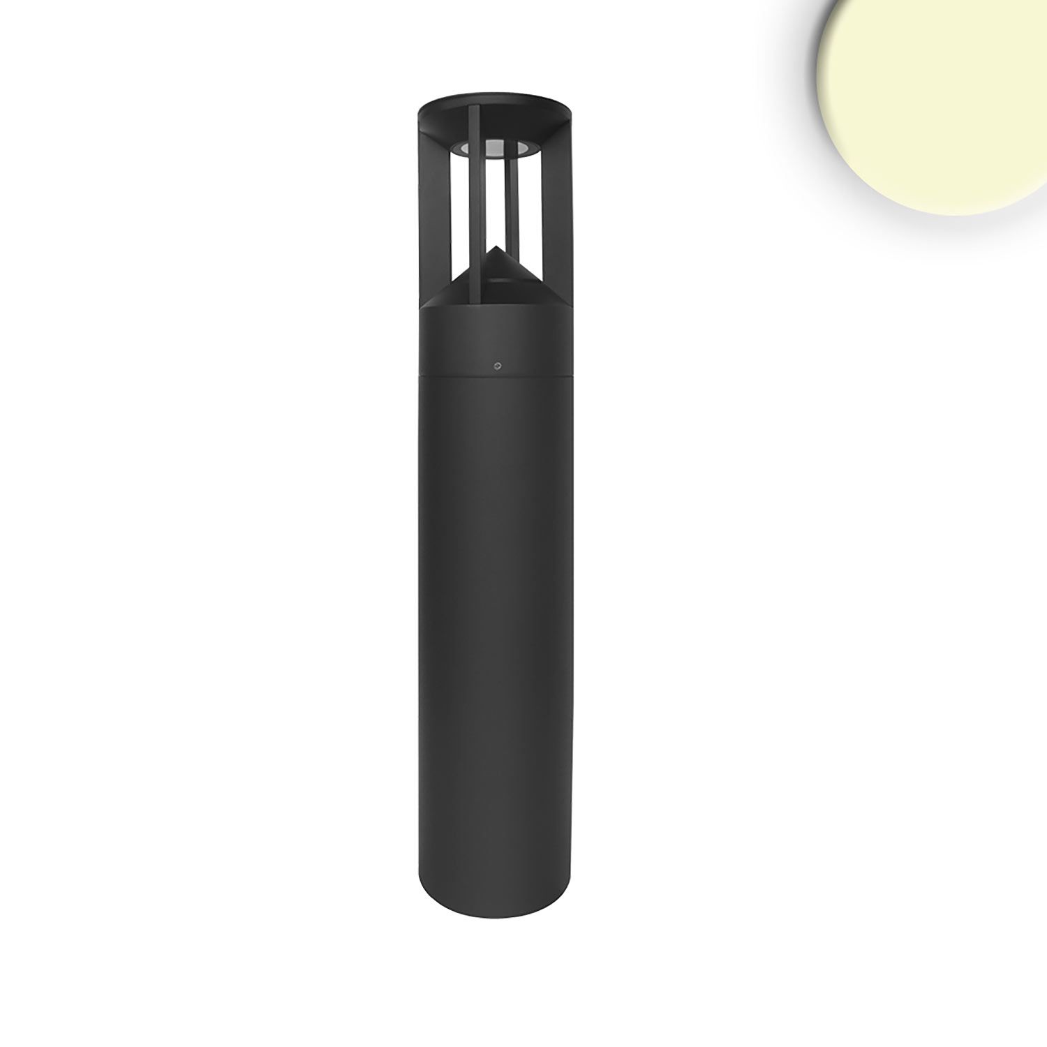 ISOLED LED Wegeleuchte Poller-4, 60cm, 9W, sandschwarz, warmweiß - 1