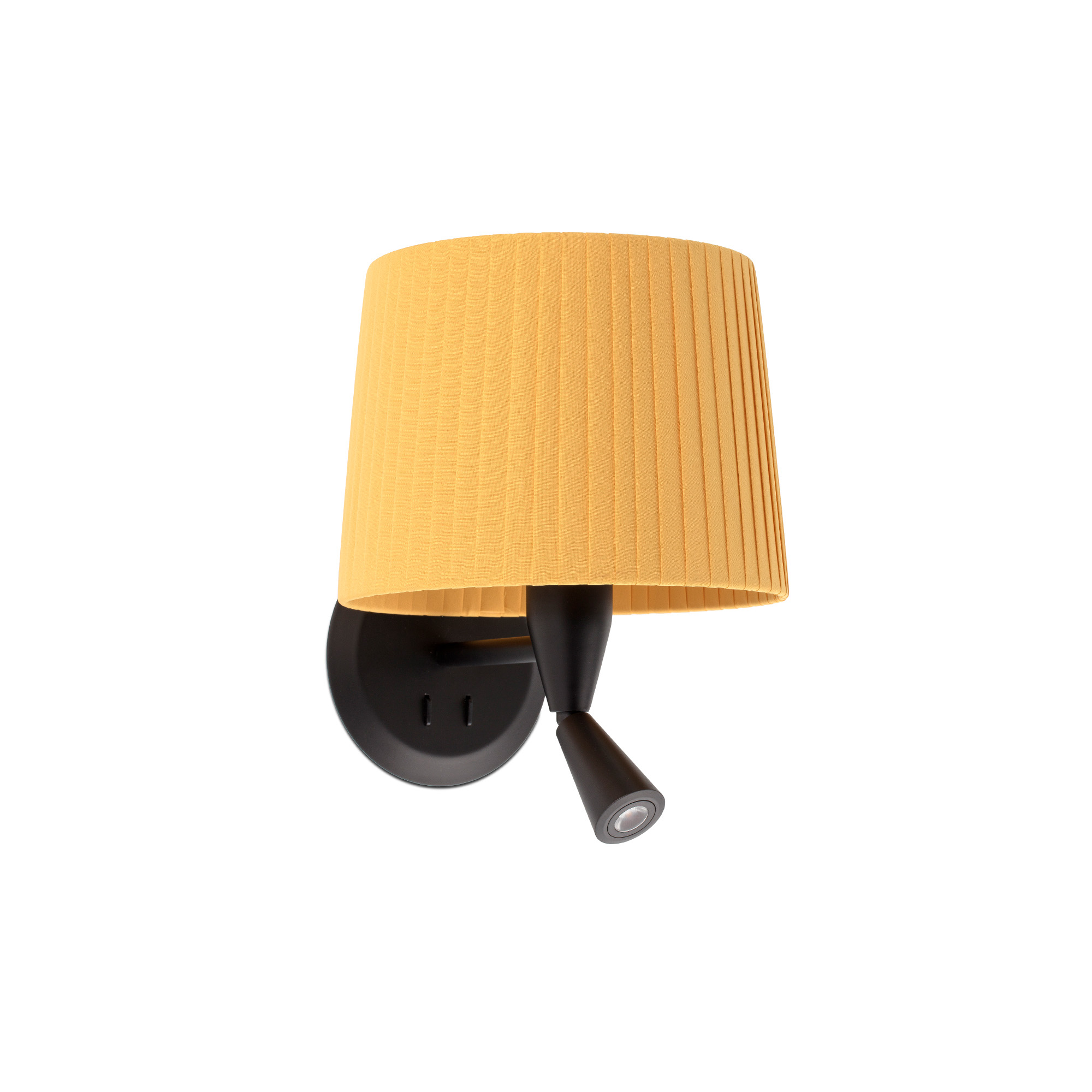 Faro SAMBA Wandleuchte mit Leser schwarz/gelb gerippt - Produktbild 1