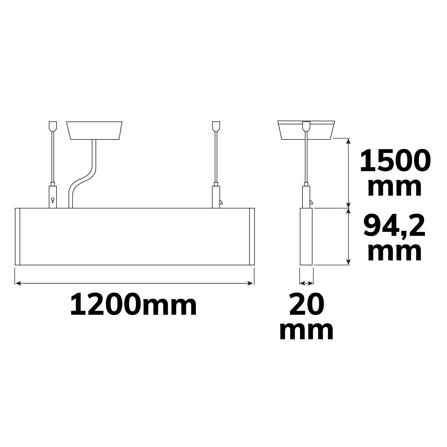 ISOLED LED Hängeleuchte Linear Up&Down 1200, 40W, prismatisch, linear- u. 90° verbindbar, weiß, neutralweiß - 8