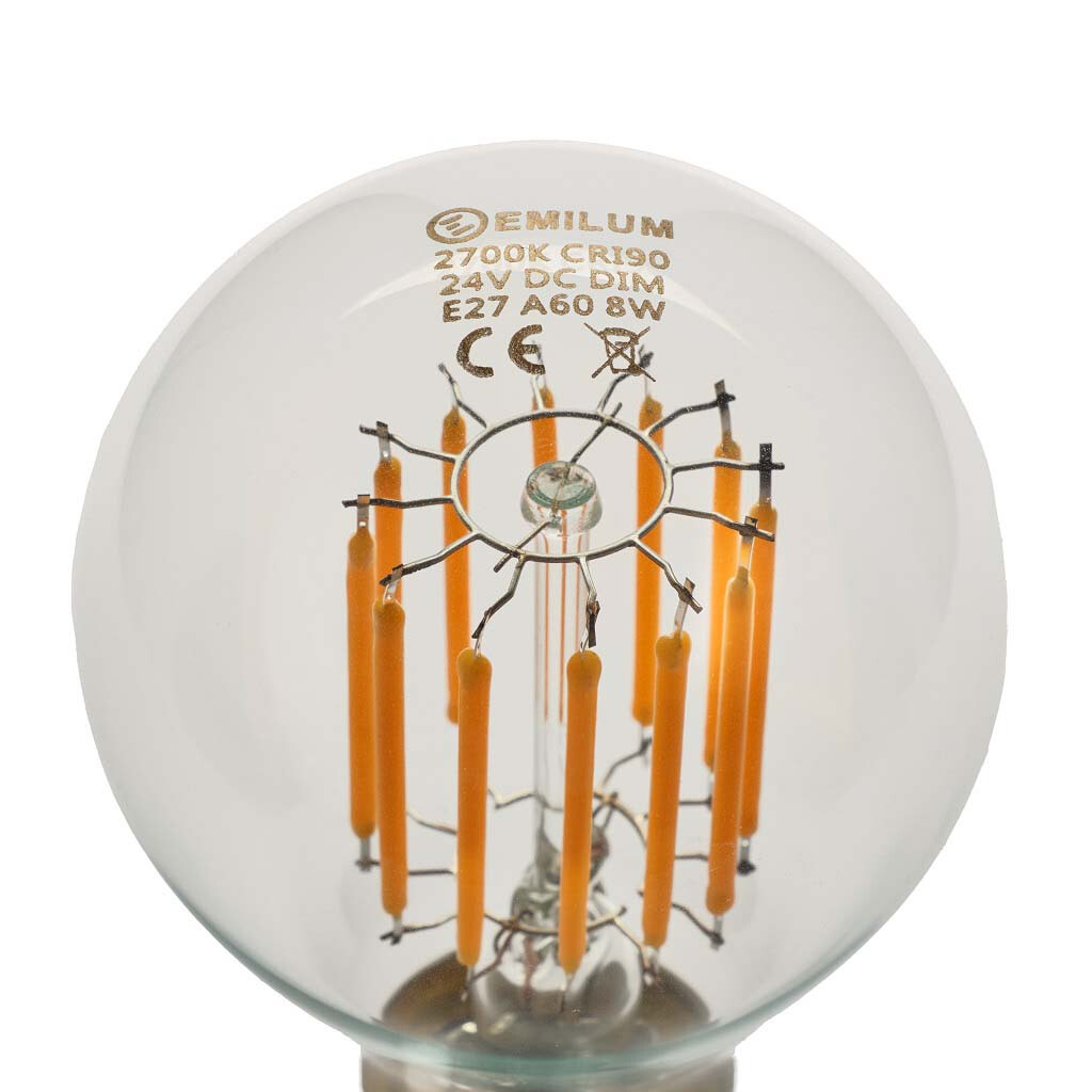 Emilum LED-Filament 24V, 8W, 2700K, E27 - Produktbild 3