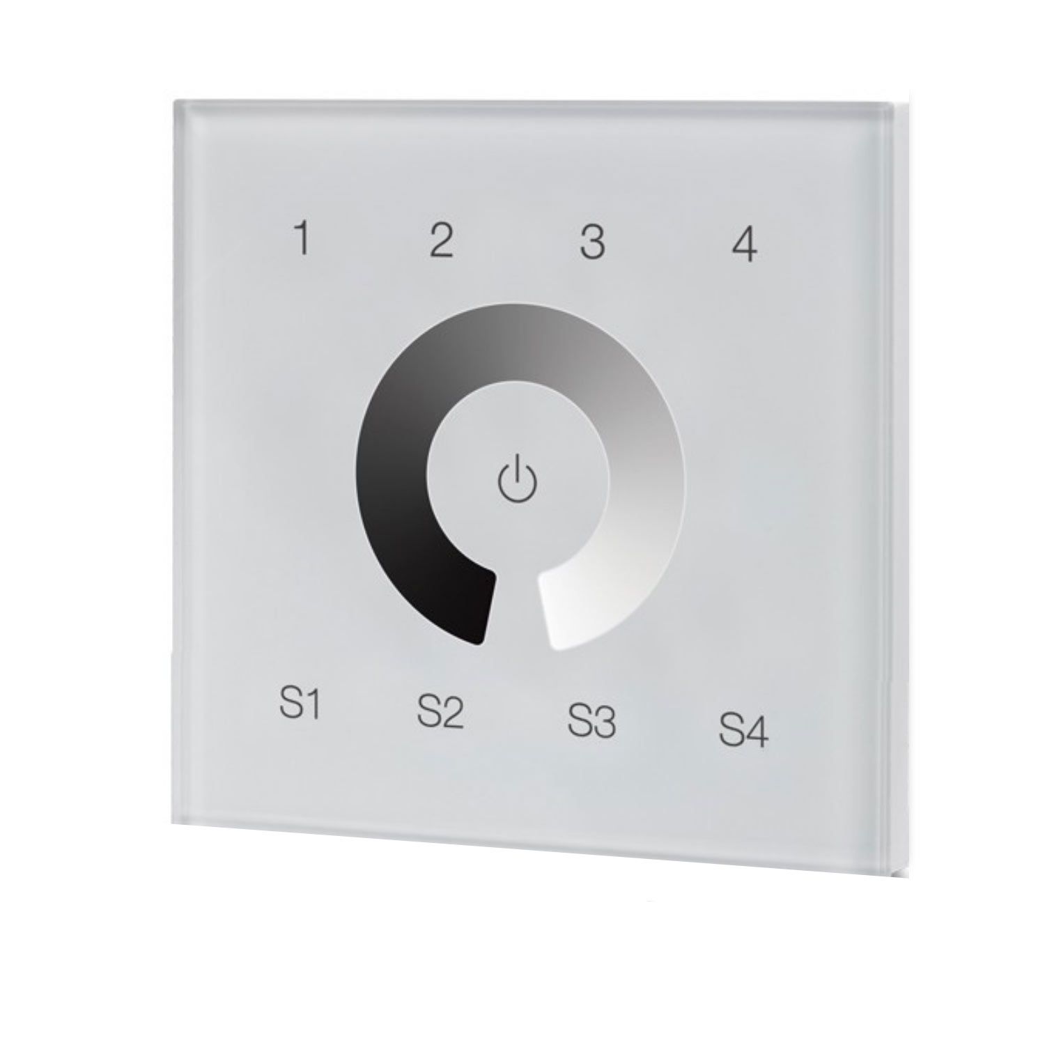 ISOLED DALI 4 Gruppen / 4 Szenen Einbau-Touch Master-Dimmer, weiß, 230V AC oder DALI-Bus Spannung ISOLED DALI 4 Gruppen / 4 Szenen Einbau-Touch Master-Dimmer, weiß, 230V AC oder DALI-Bus Spannung - 1