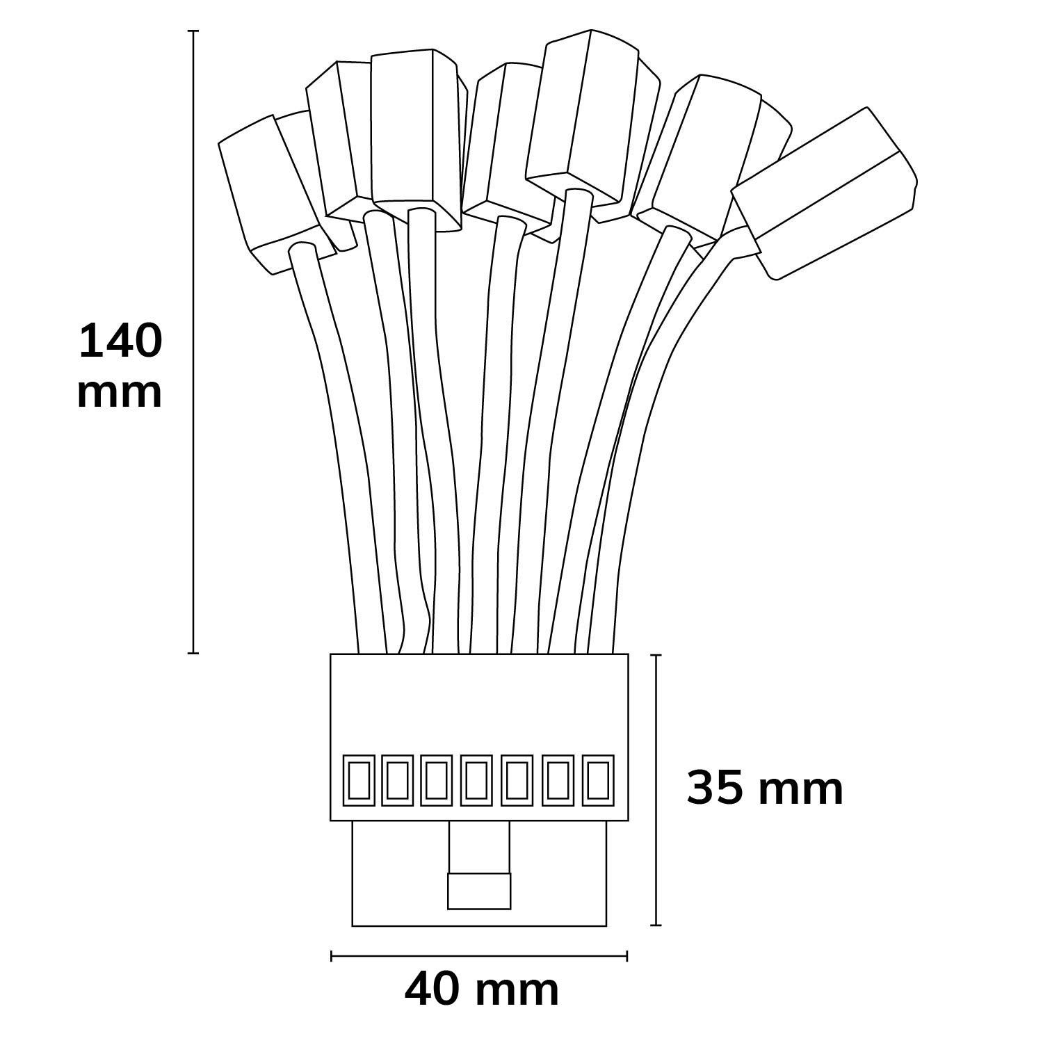 ISOLED FastFix LED Linearsystem R XL Einspeiseadapter 7-polig, 15A - 2