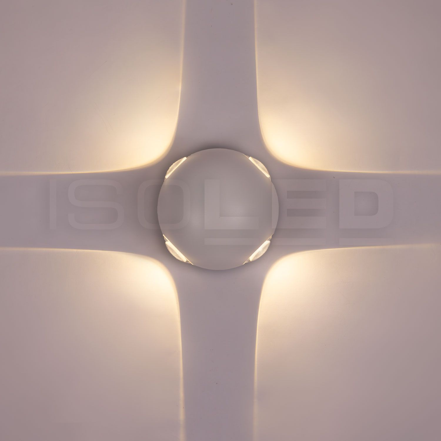 ISOLED LED Wandleuchte Up&Down 4*1W CREE, IP54, sandweiß, warmweiß - 3