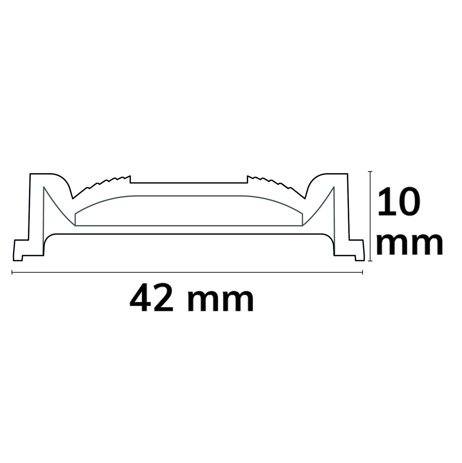 ISOLED Einschubcover 2x25° Linse doppelt-asymmetrisch für 3-Phasen Linearleuchte prismatisch, 120cm - 3