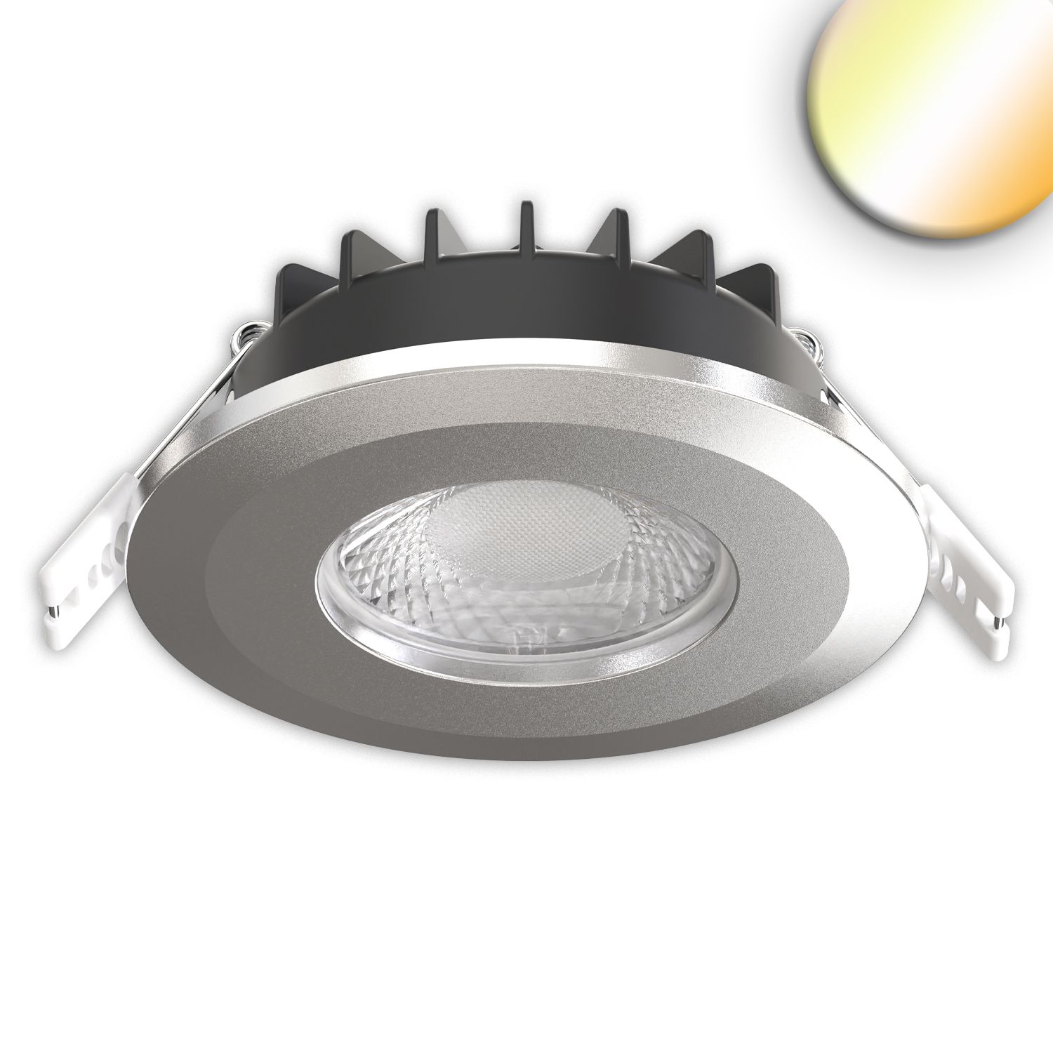 ISOLED LED Einbaustrahler Vario-68, 6W, 60°, 2700|3000|4000|6000K, IP65, CRI90, chrom ISOLED LED Einbaustrahler Vario-68, 6W, 60°, 2700|3000|4000|6000K, IP65, CRI90, chrom - 1