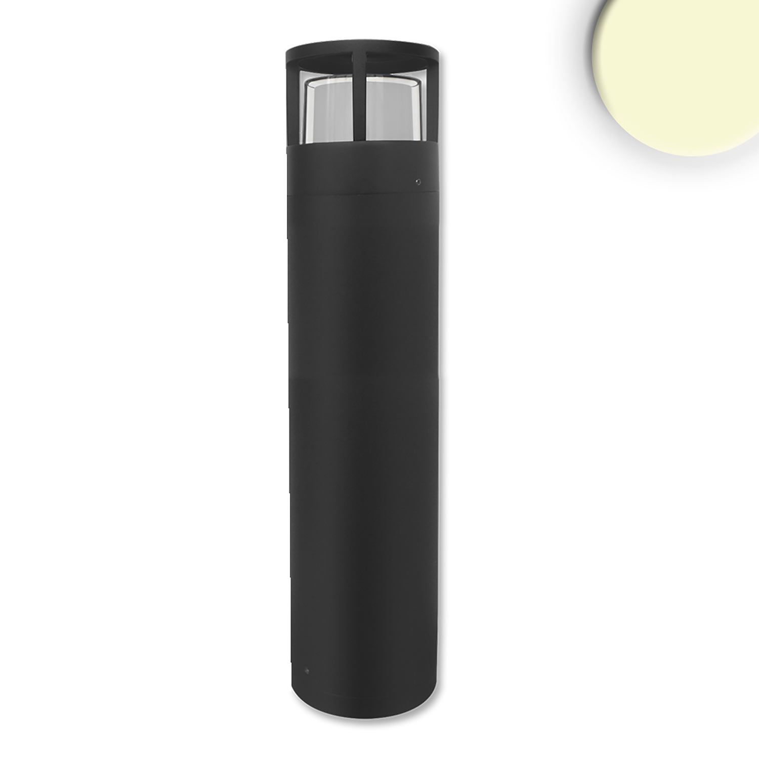 ISOLED LED Wegeleuchte Poller-5, 70cm, 6W, sandschwarz, warmweiß - 1