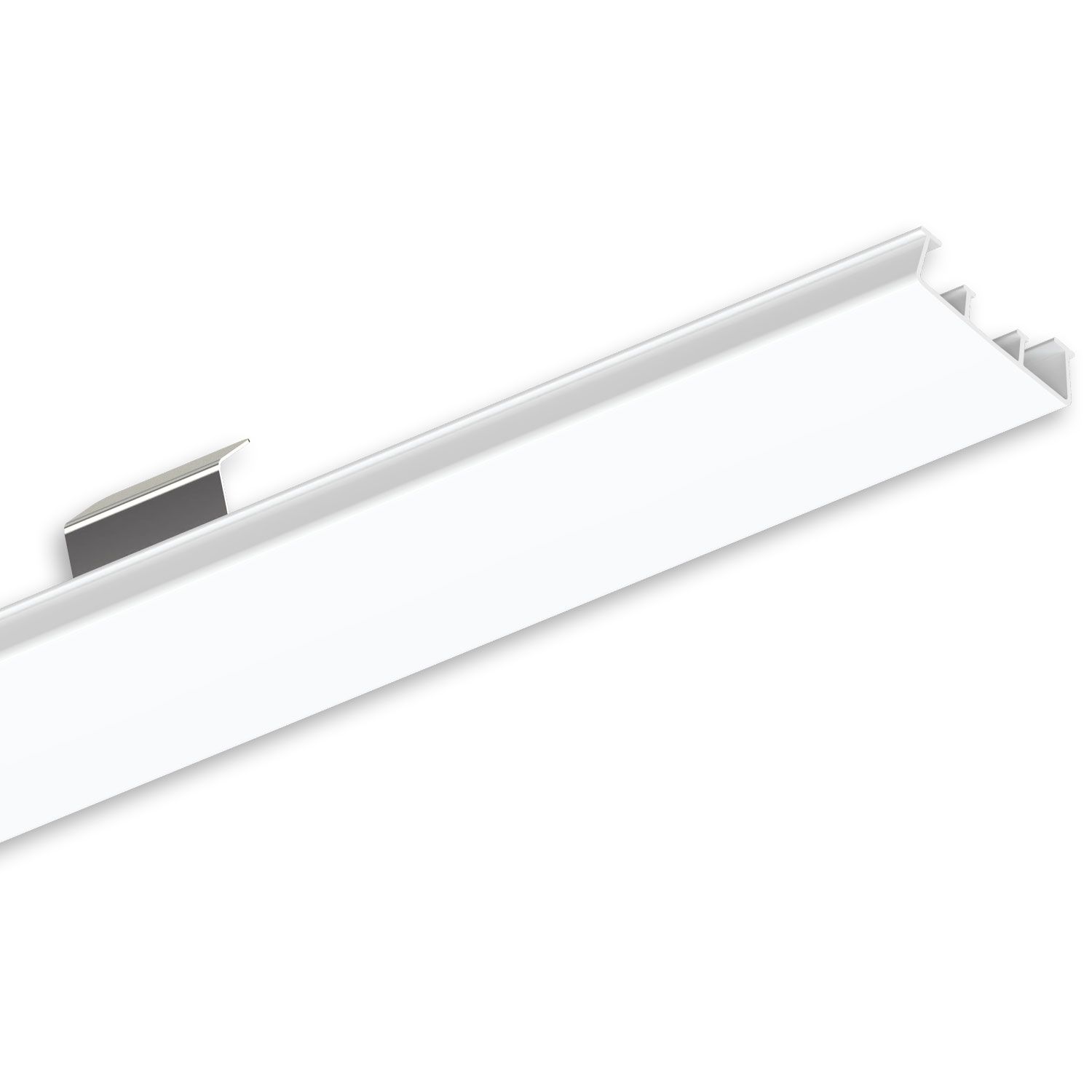 ISOLED FastFix LED Linearsystem R XL Blindabdeckung für Balkenaufnahme inkl. 2 erhöhte Metallclips, 1528mm - 1